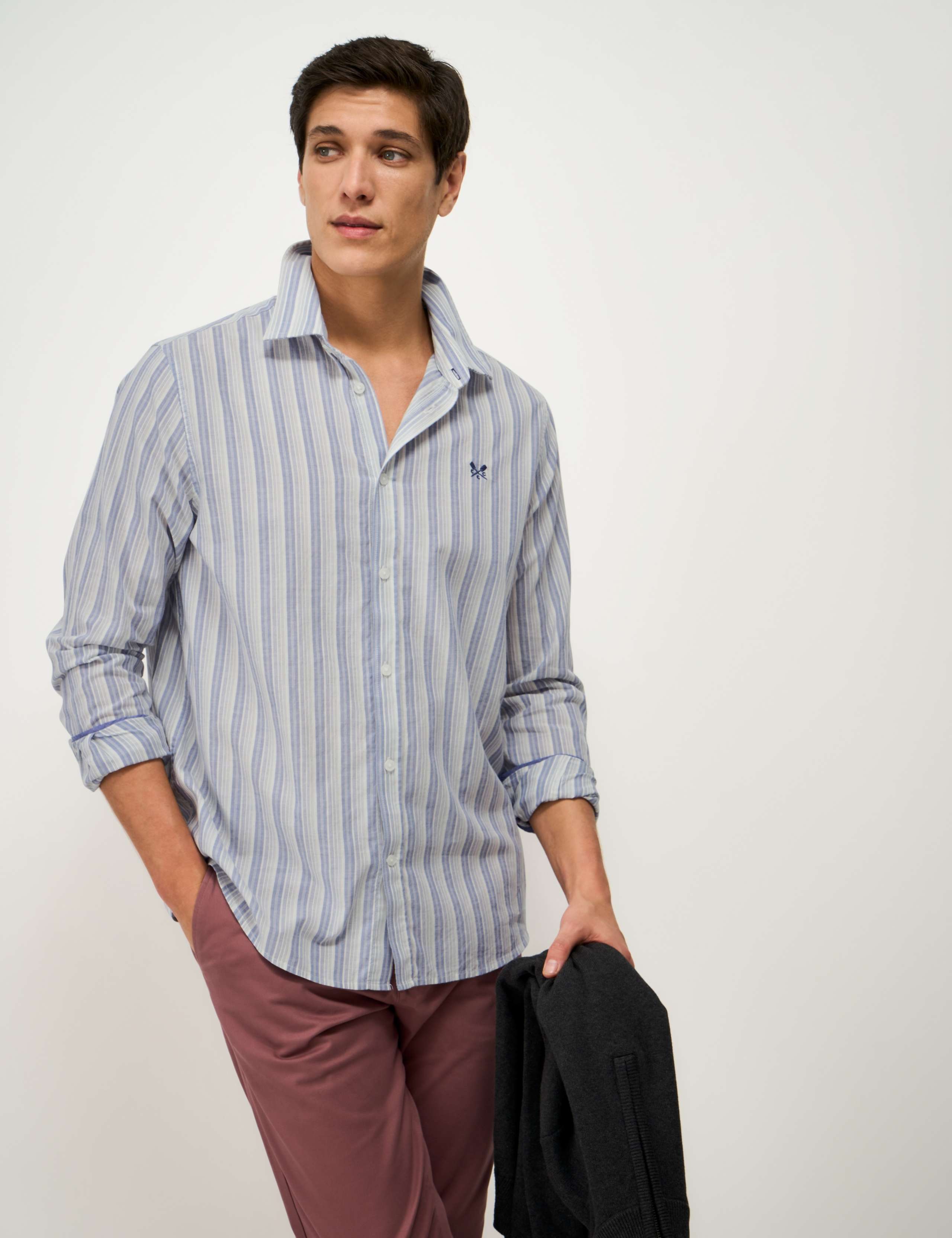 Regular Fit Pure Cotton Striped Shirt