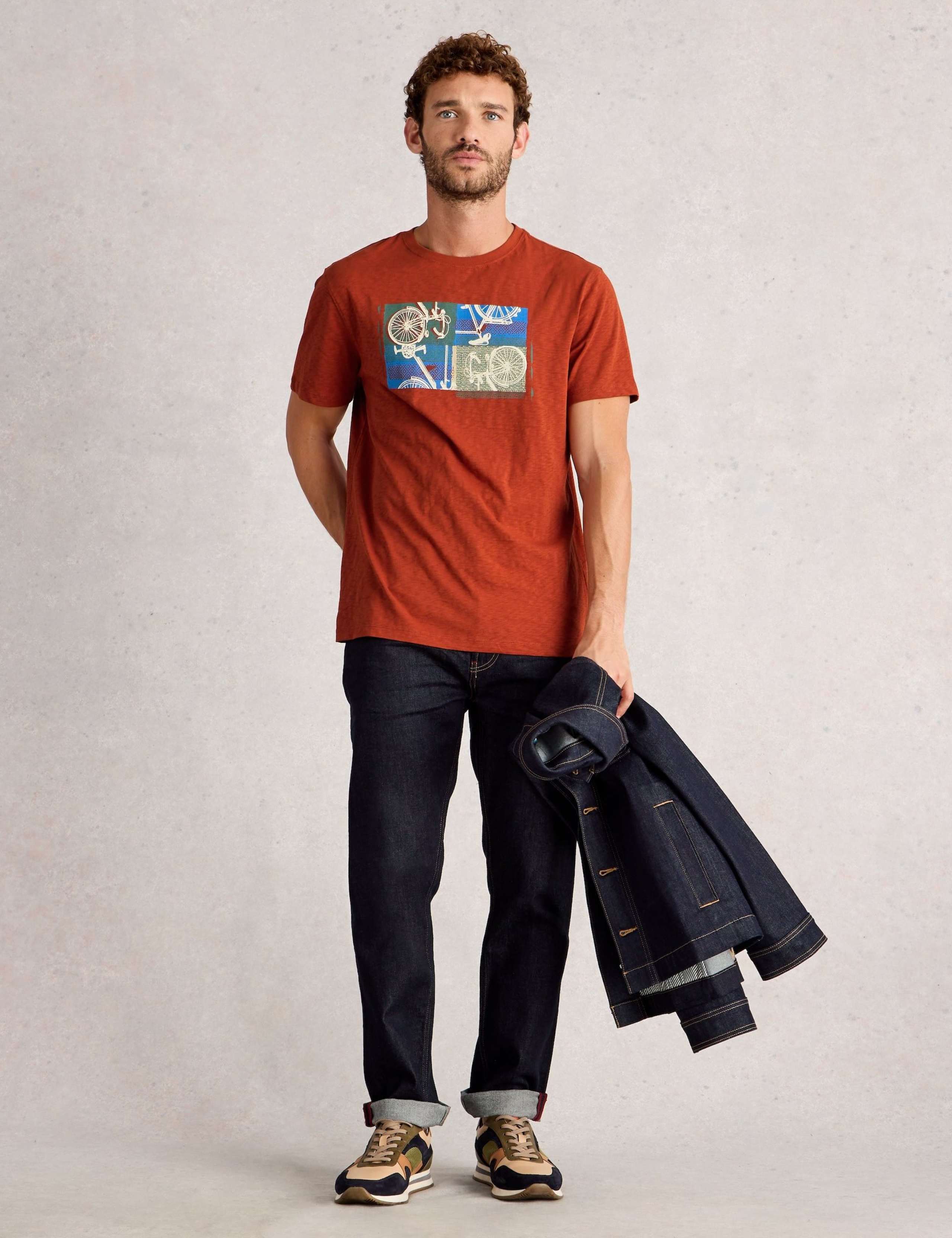 Pure Cotton Bike Collage Graphic T-Shirt