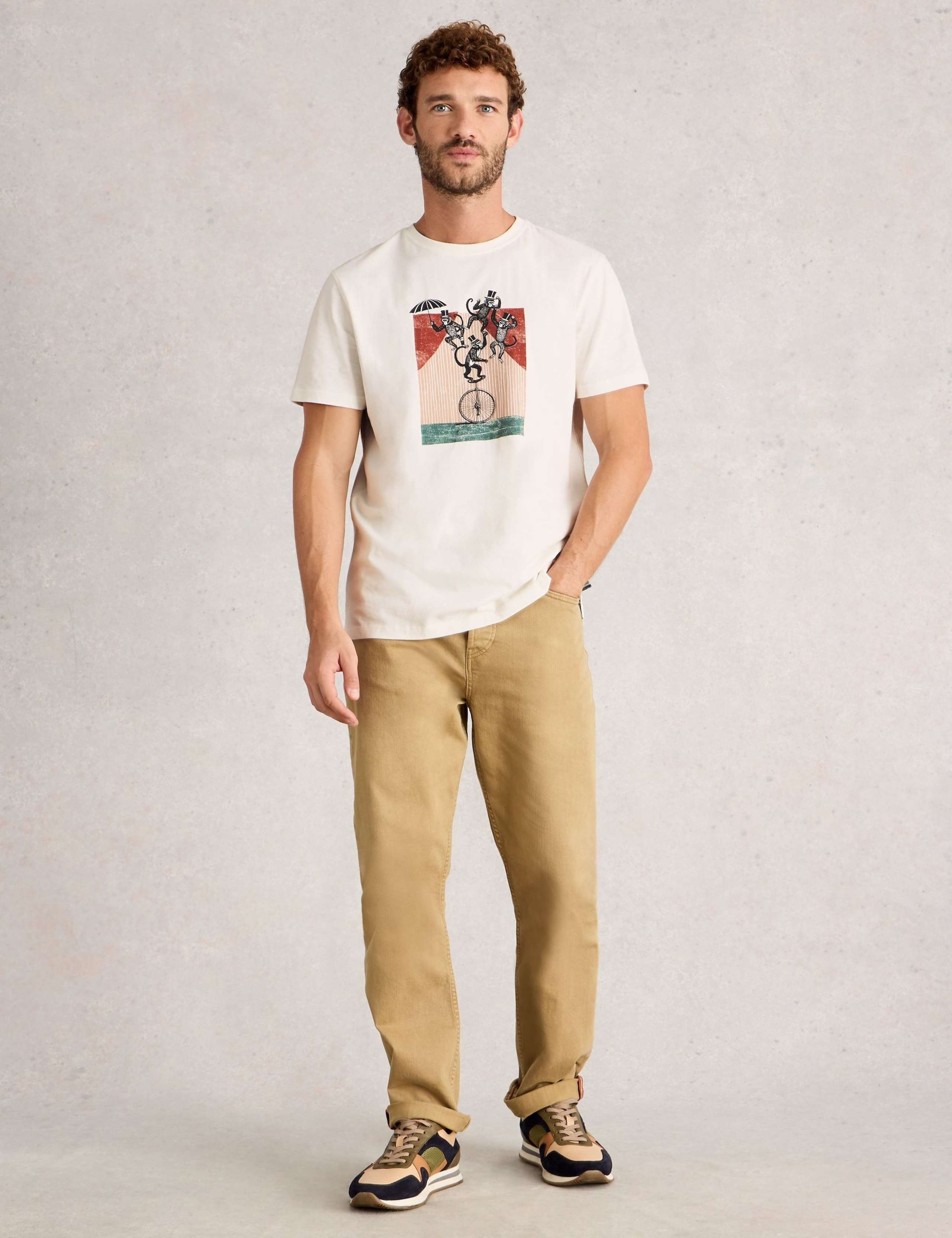 Pure Cotton Monkey Graphic T-Shirt