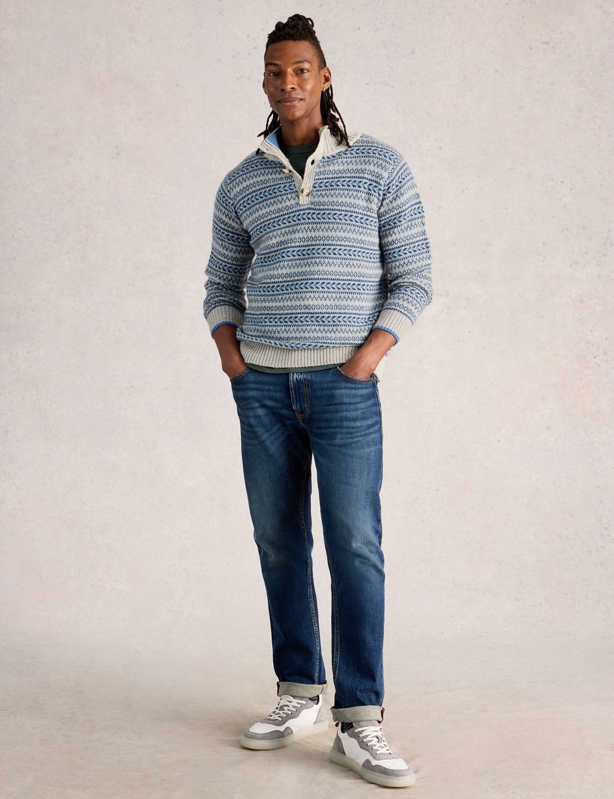 Merino Wool Blend Fair Isle Sweatshirt