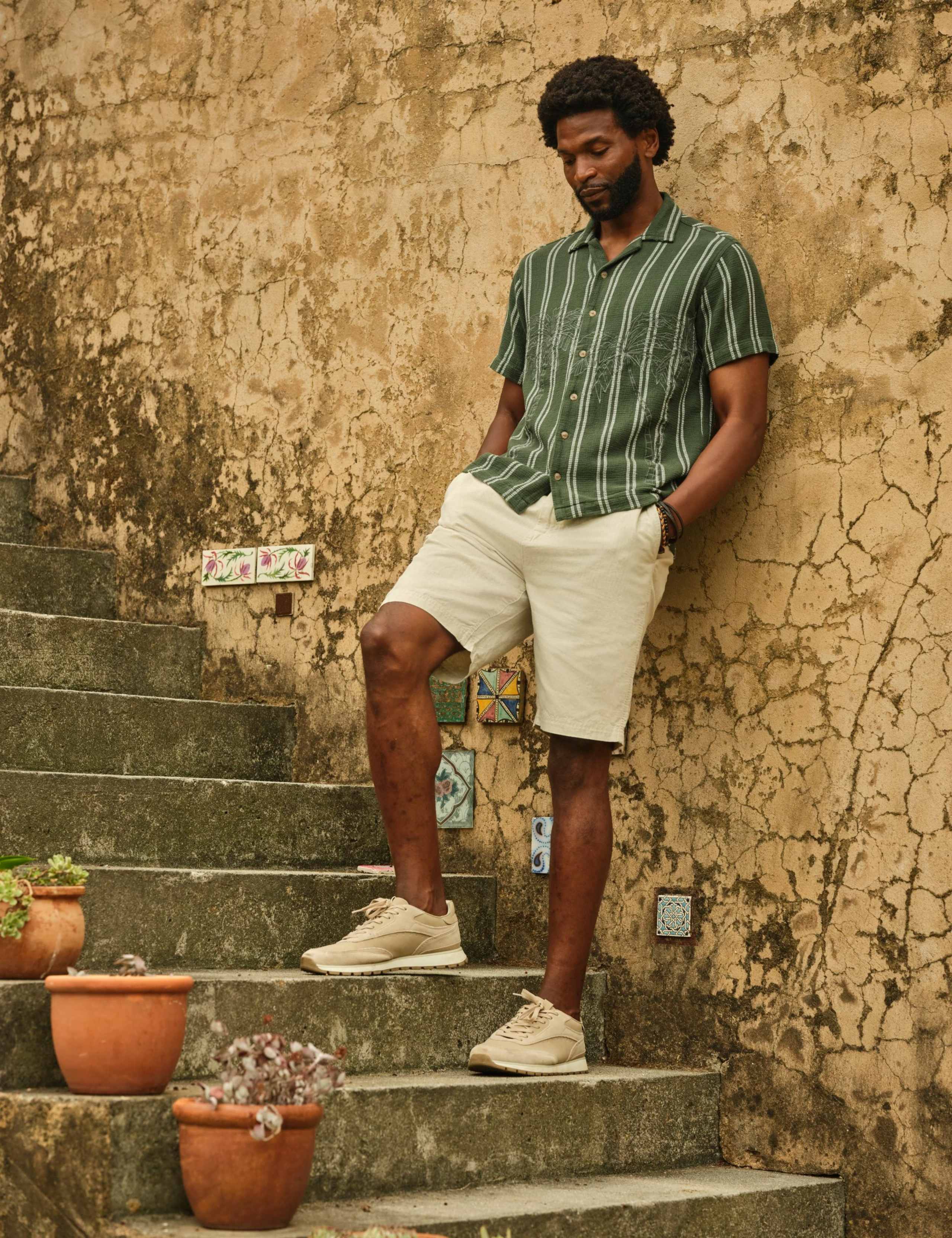 Linen Blend Lightweight Shorts