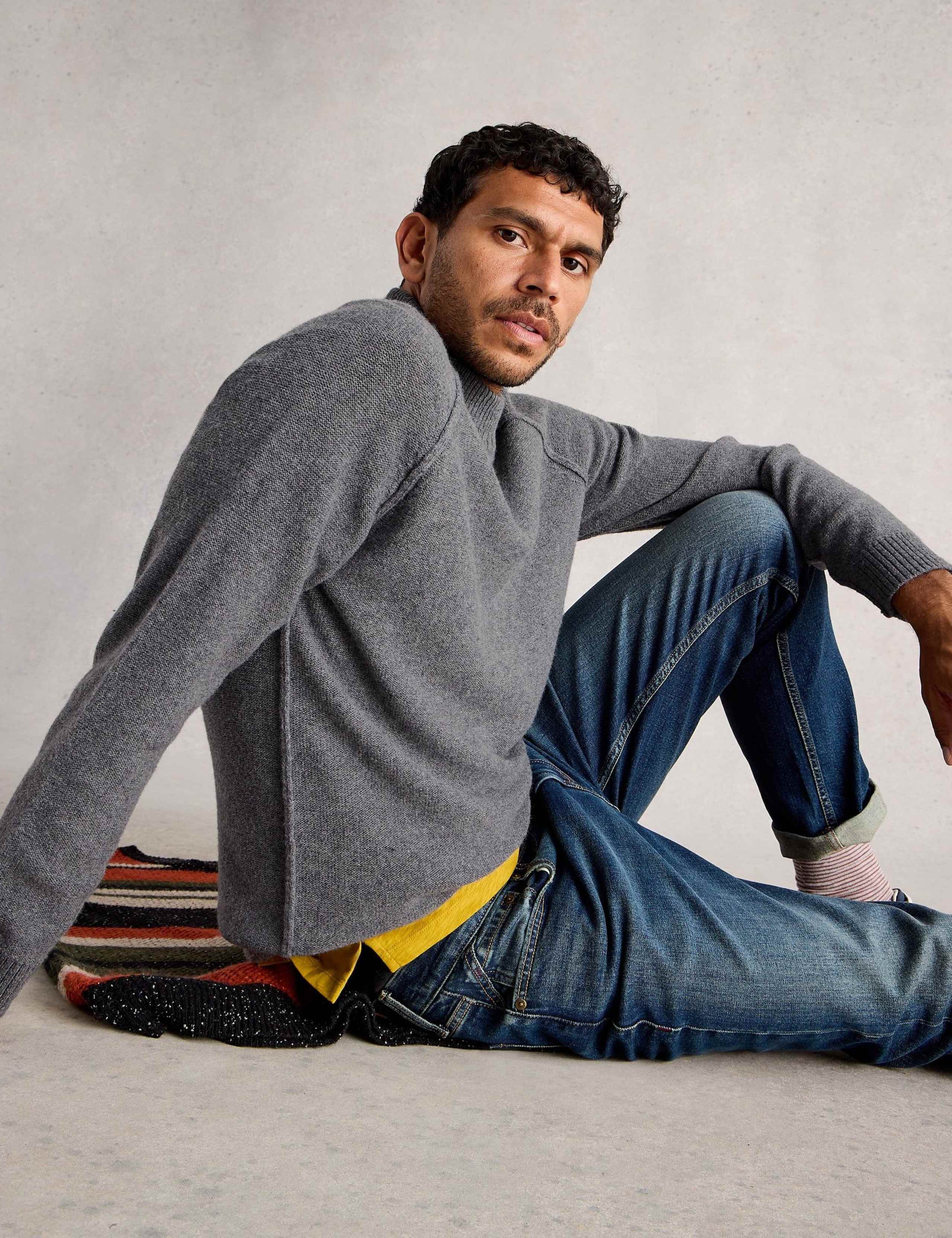 Wool Rich Mock Neck Jumper