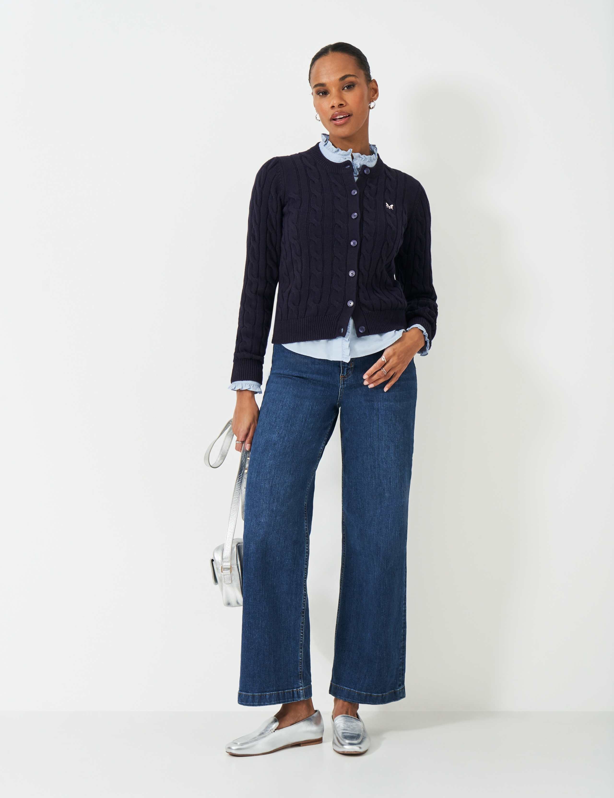 Pure Cotton Cable Knit Cardigan