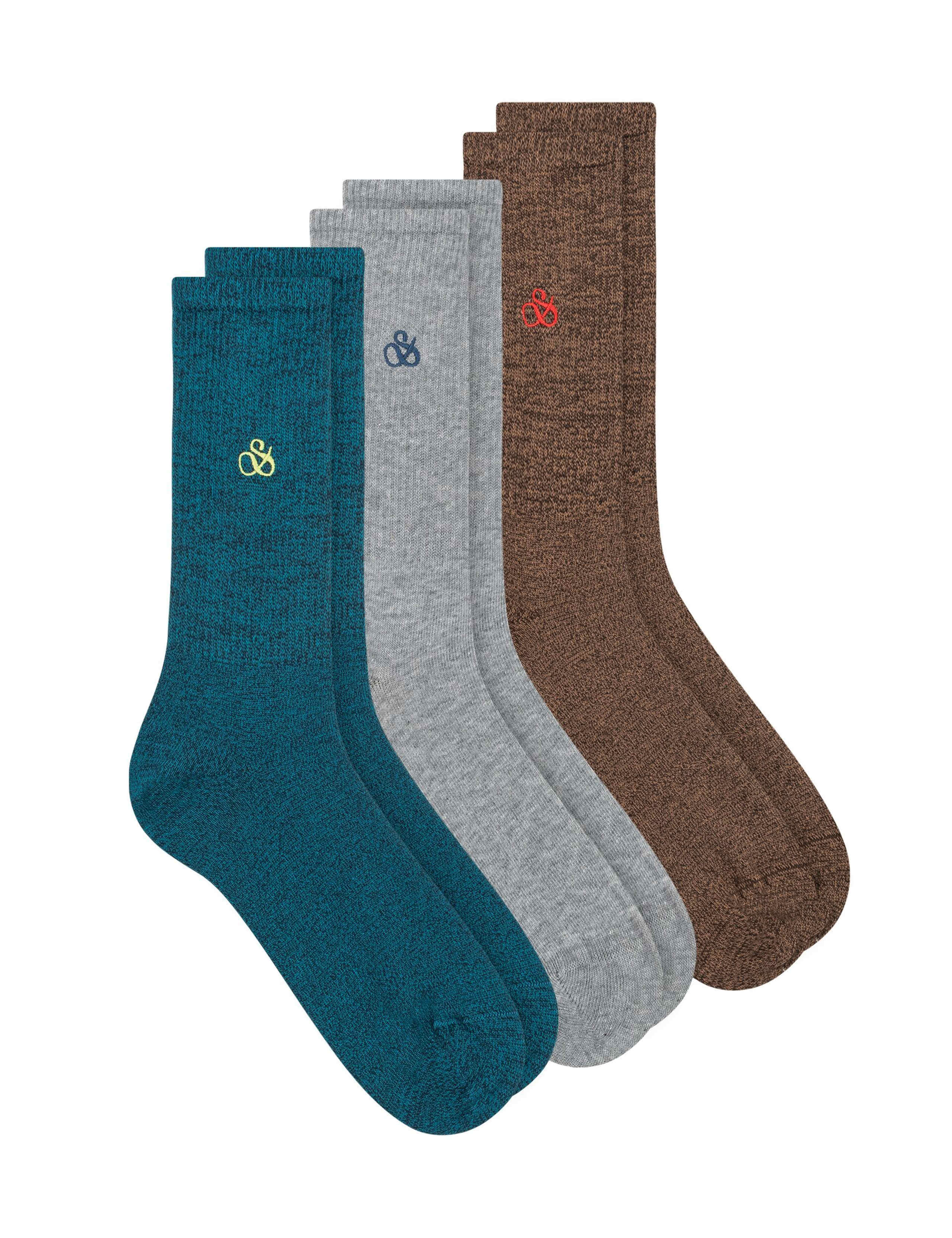3pk Pure Cotton Socks