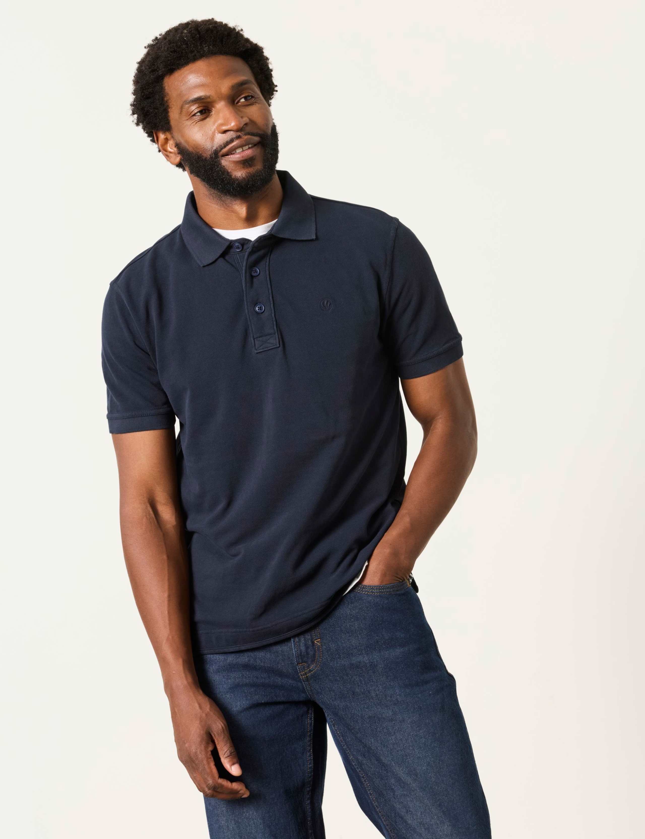 Pure Cotton Pique Polo Shirt