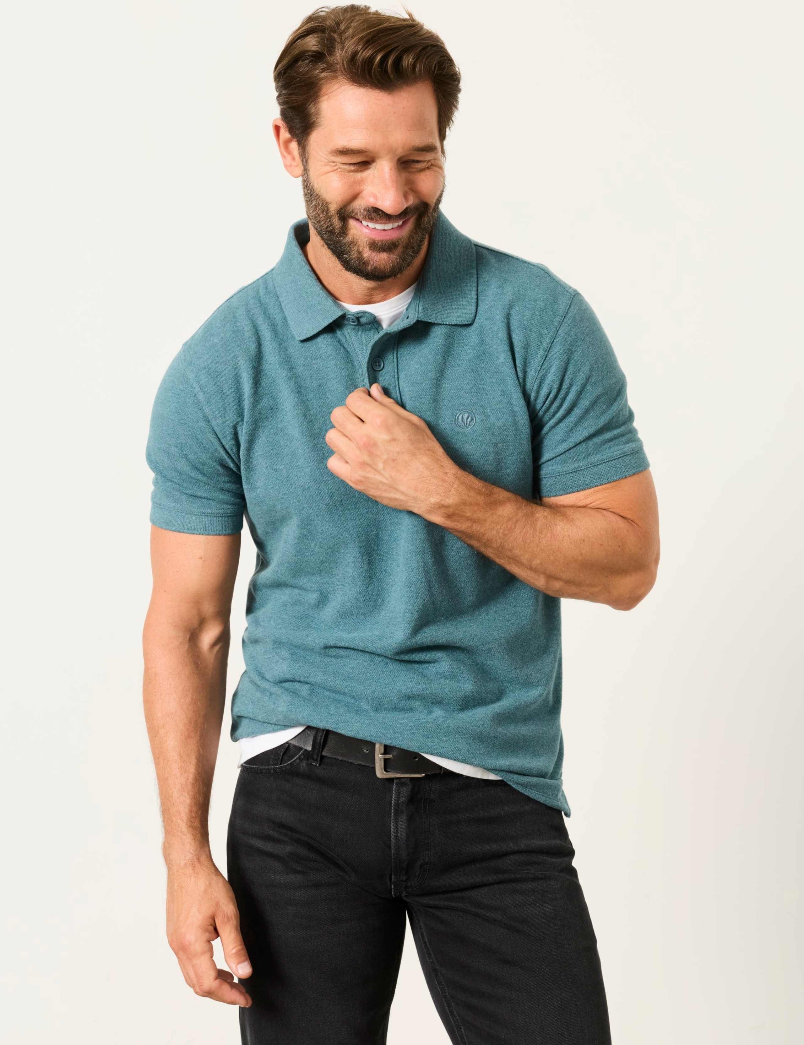Pure Cotton Pique Polo Shirt