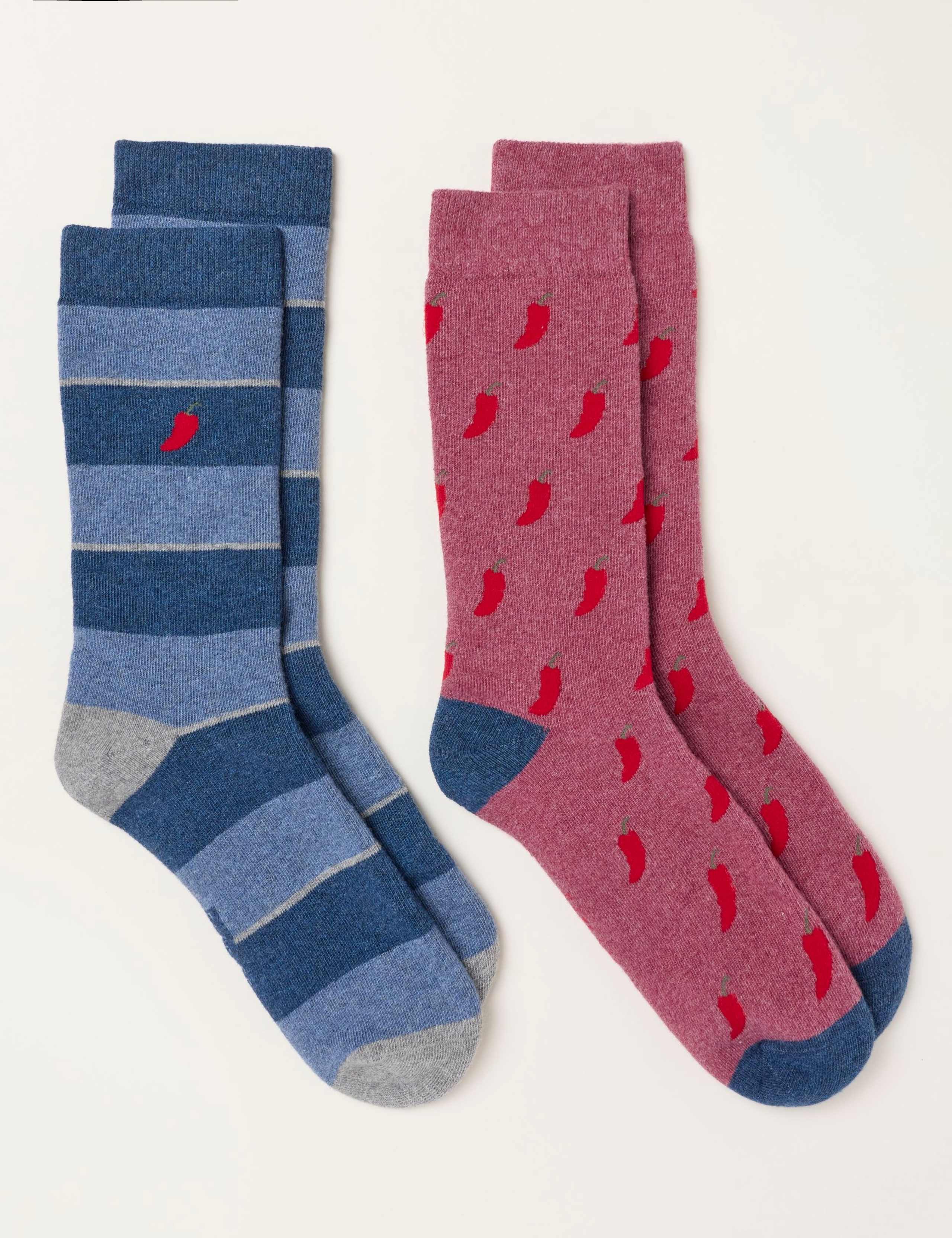 2 Pack Chilli Cotton Rich Thermal Socks