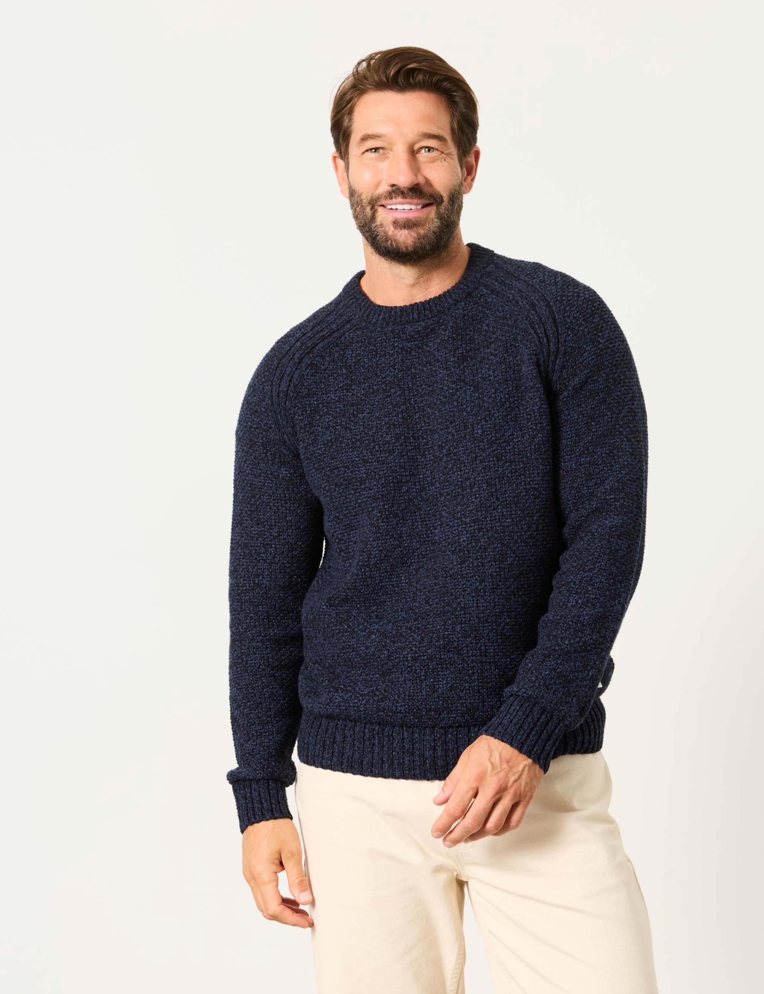 Cotton Rich Twist Jumper with Wool