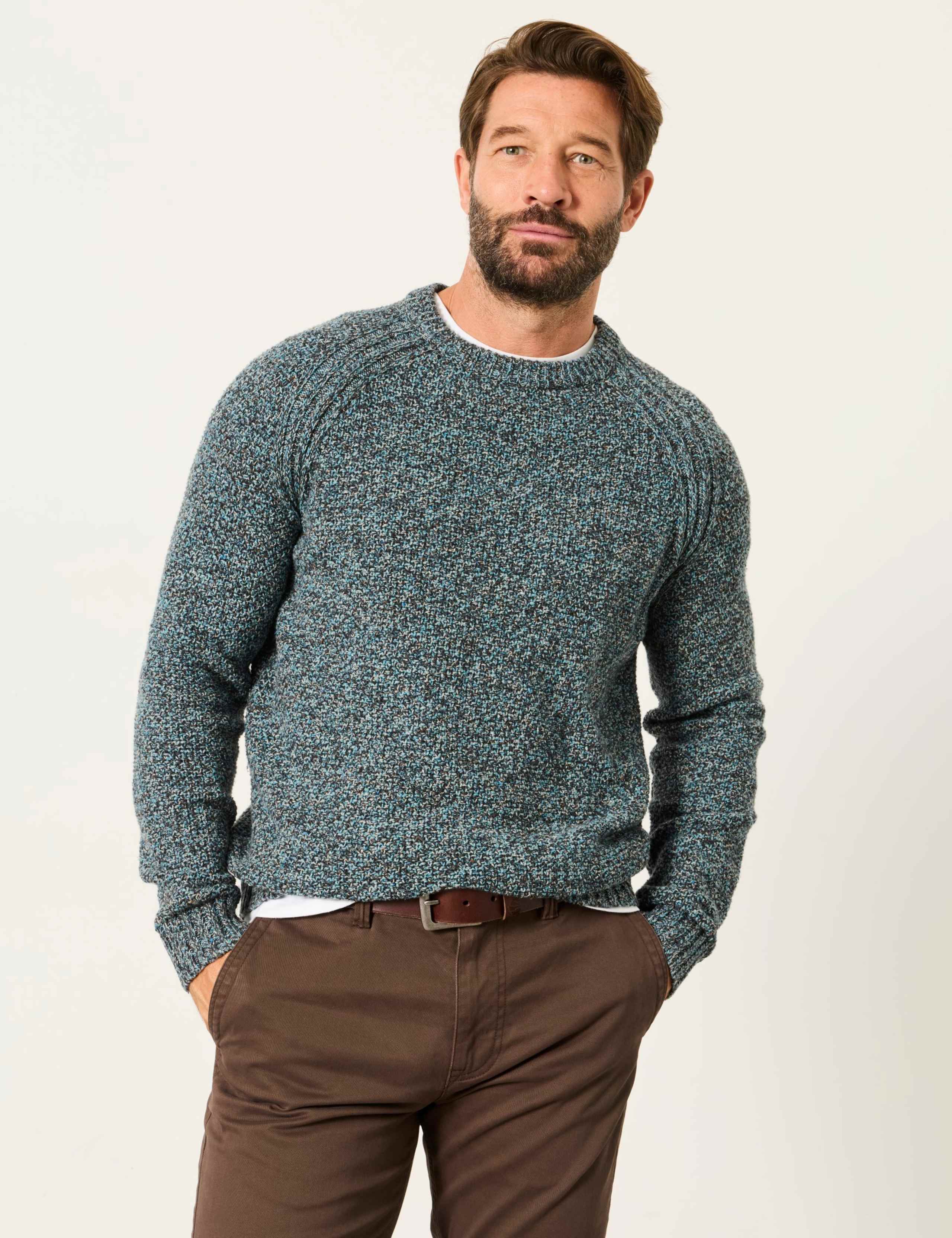 Cotton Rich Twist Jumper with Wool
