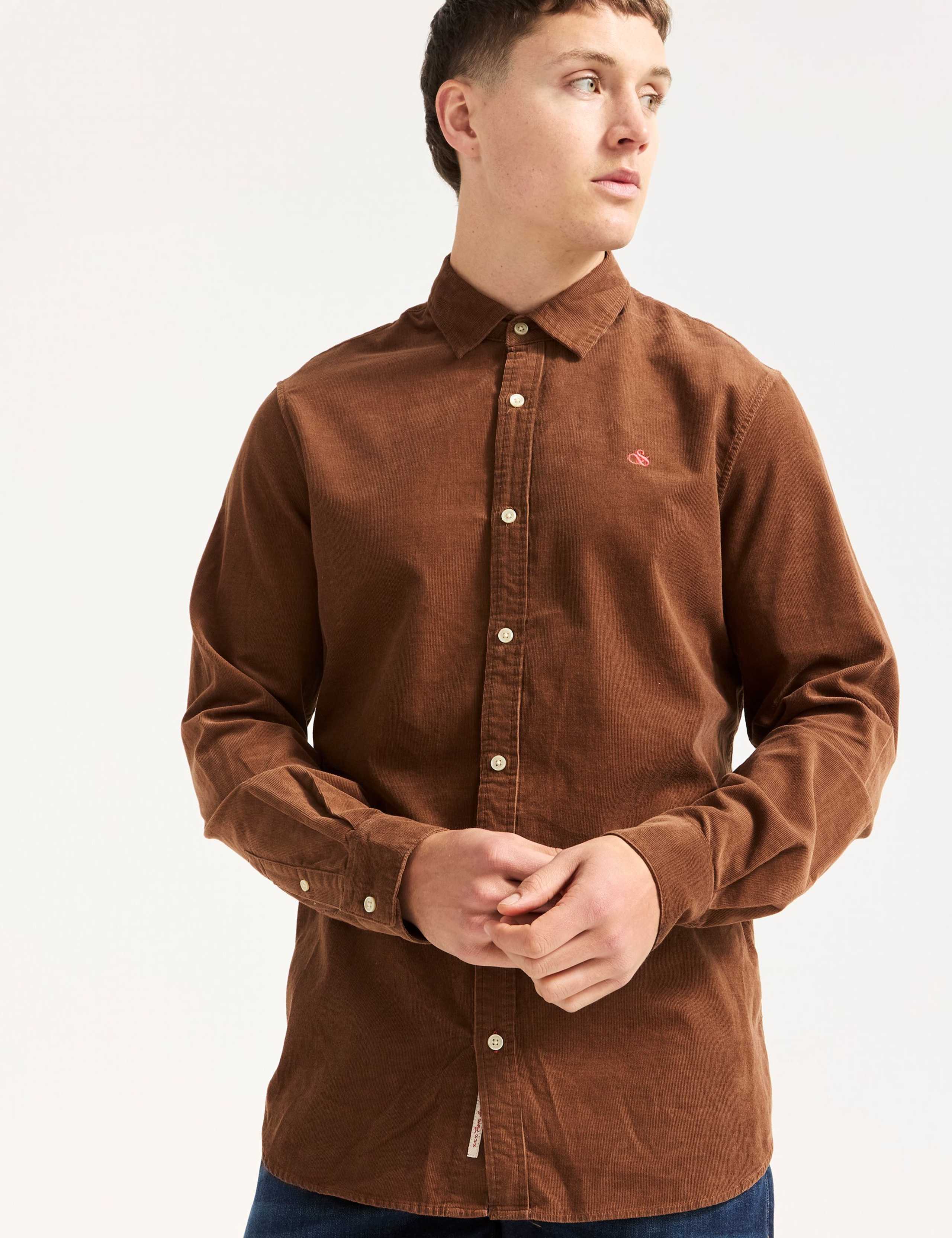 Regular Fit Pure Cotton Corduroy Shirt