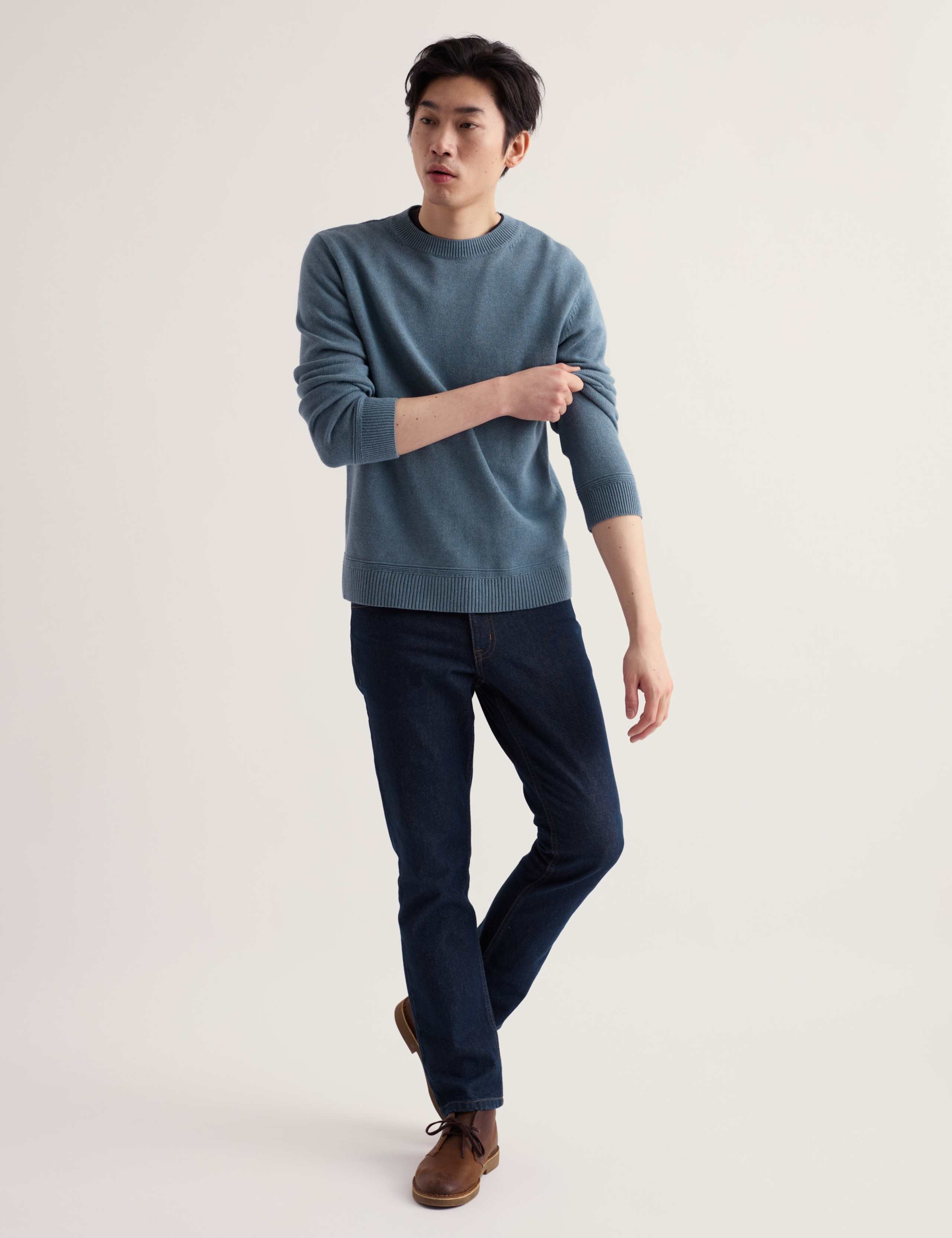 Pure Cotton Crew Neck Jumper