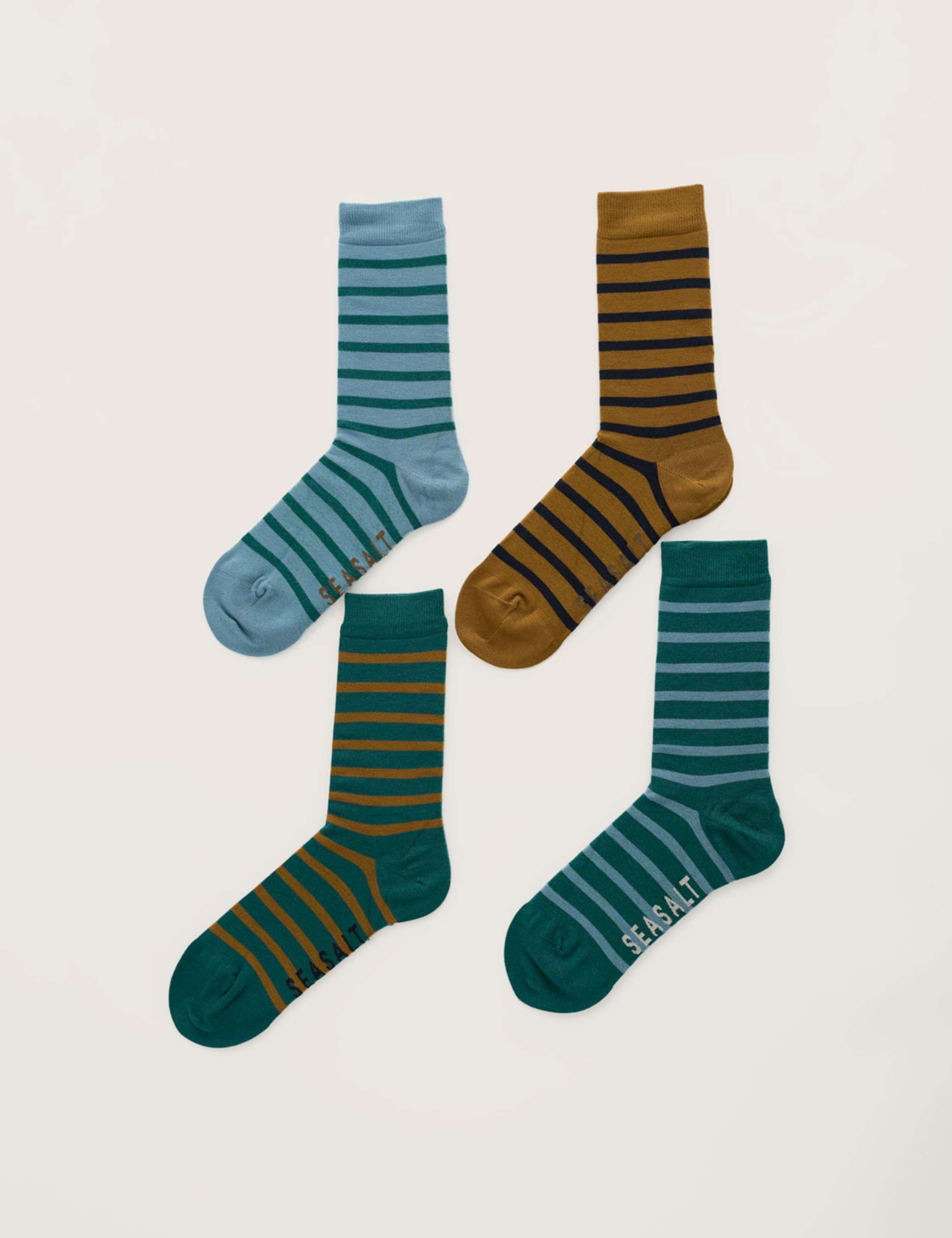 4 Pack Striped Socks