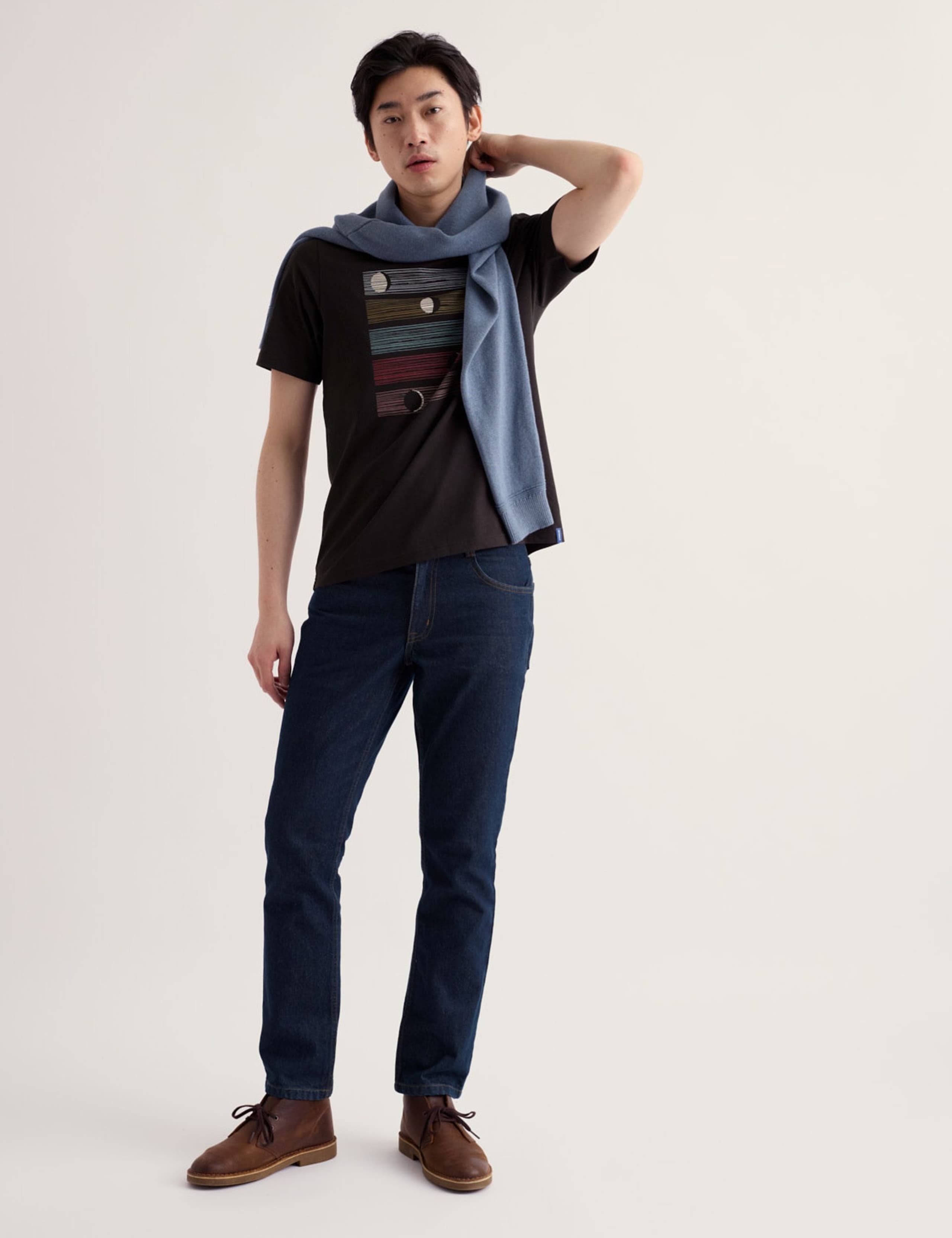Pure Cotton Printed Crew Neck T-Shirt