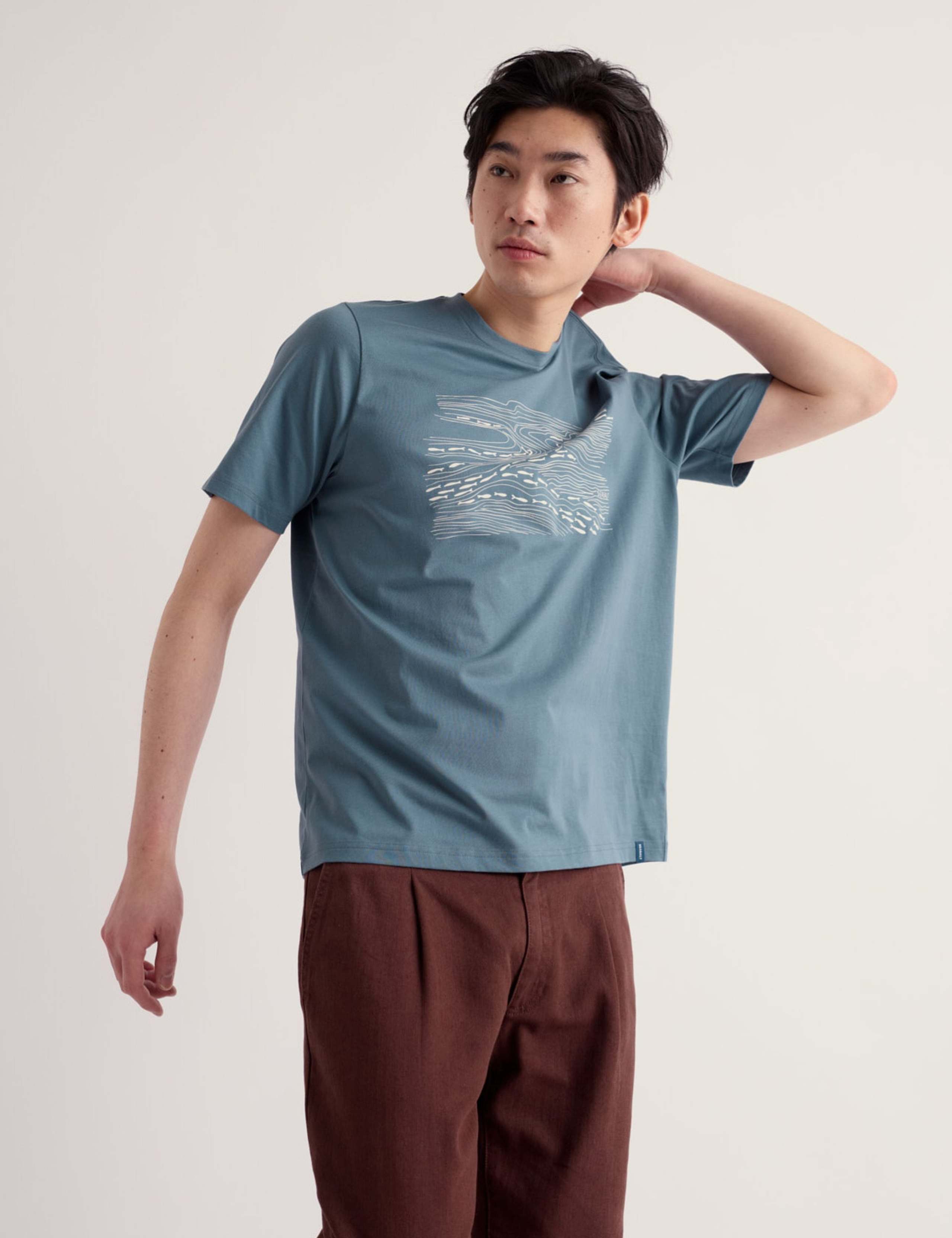 Pure Cotton Printed Crew Neck T-Shirt