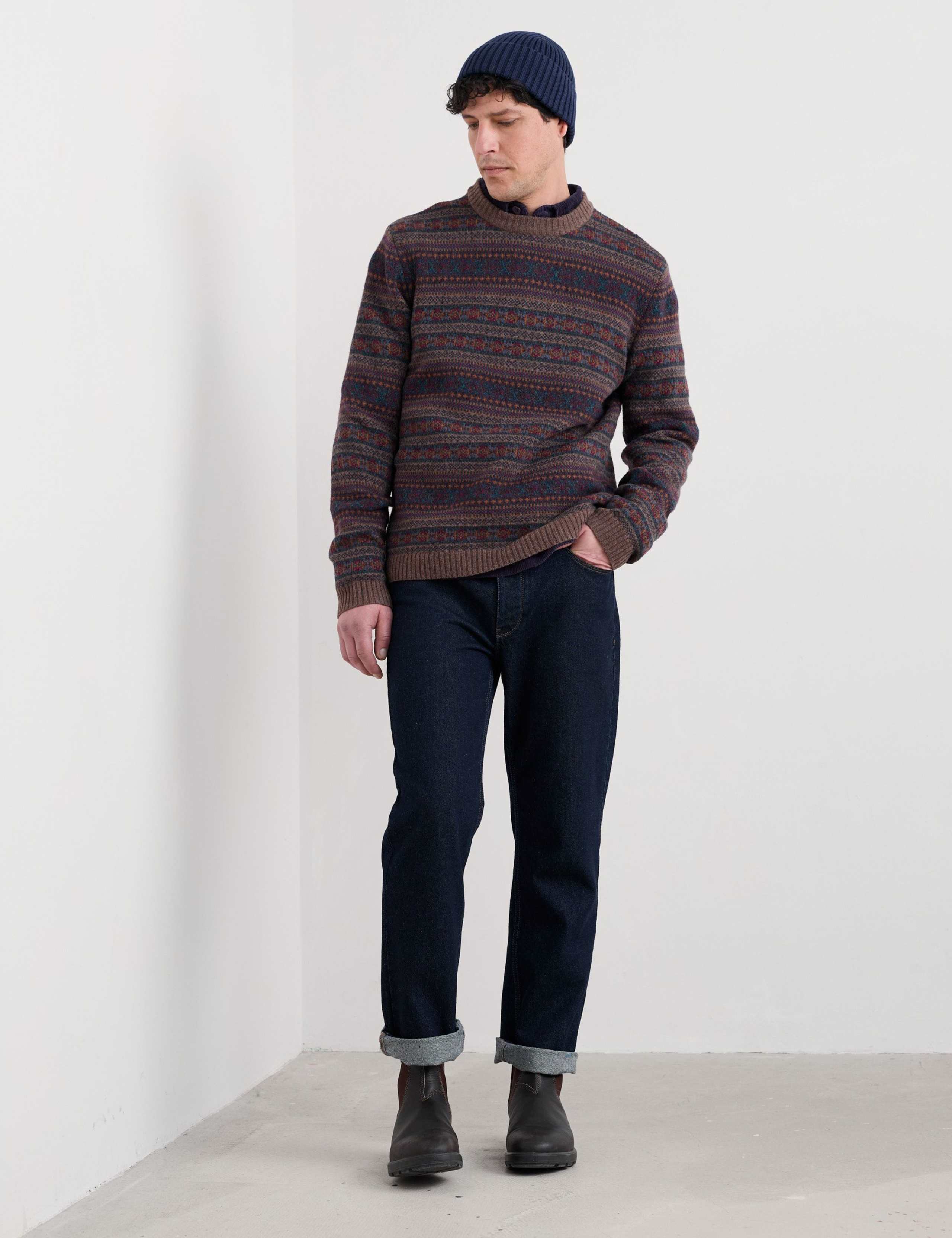 Lambswool Rich Fairisle Crew neck Jumper