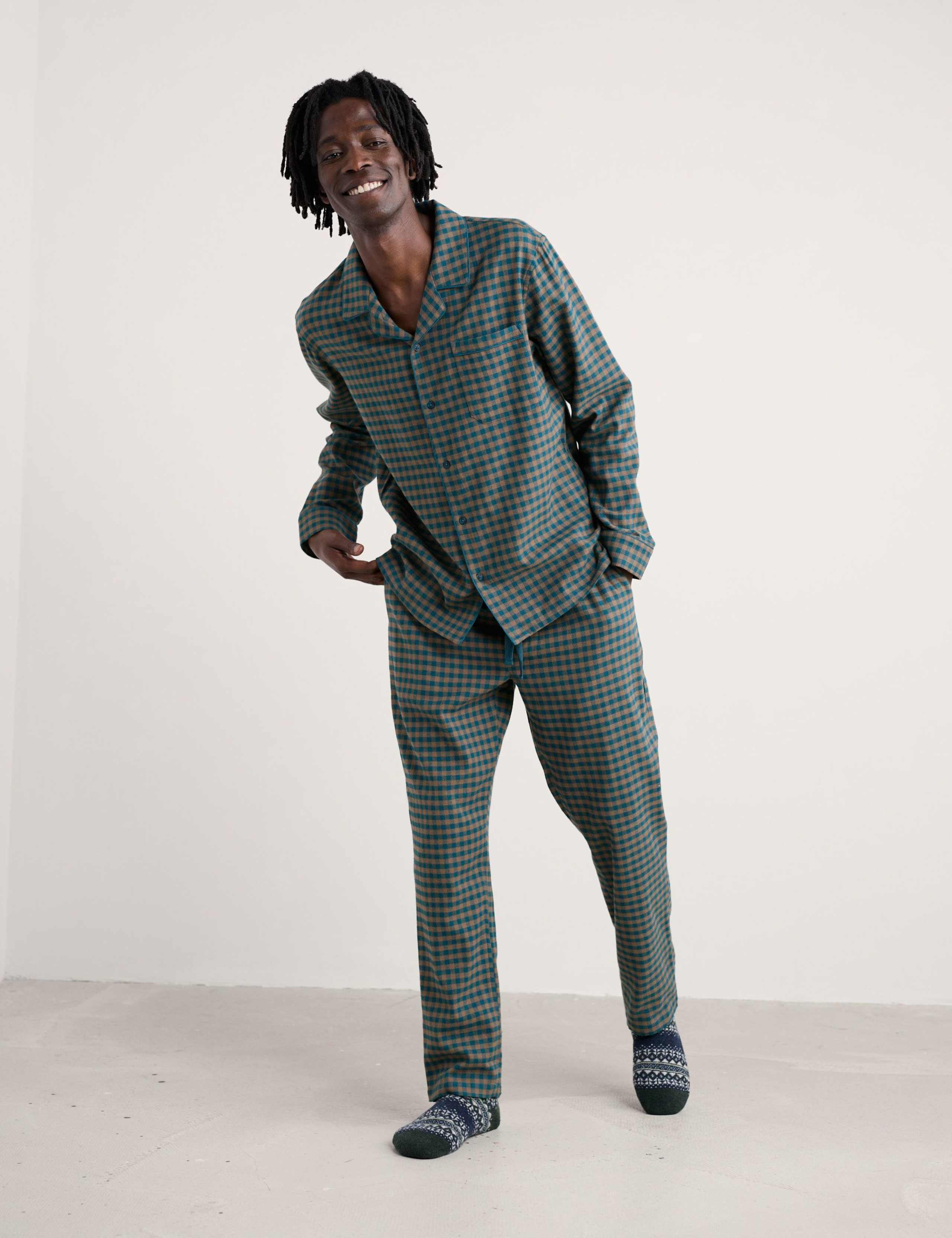 Pure Cotton Checked Pyjama Set