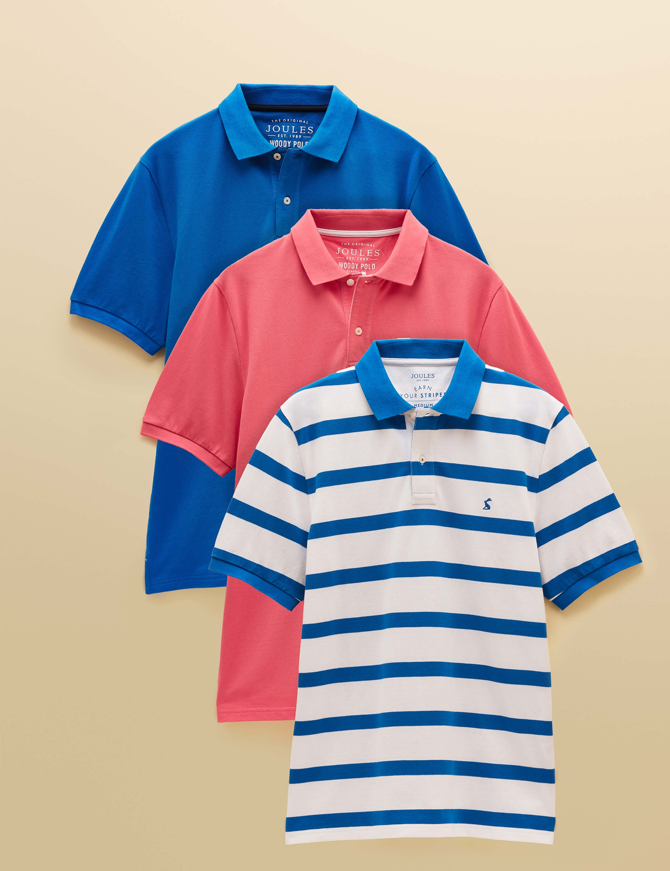 3 Pack Pure Cotton Polo Shirts