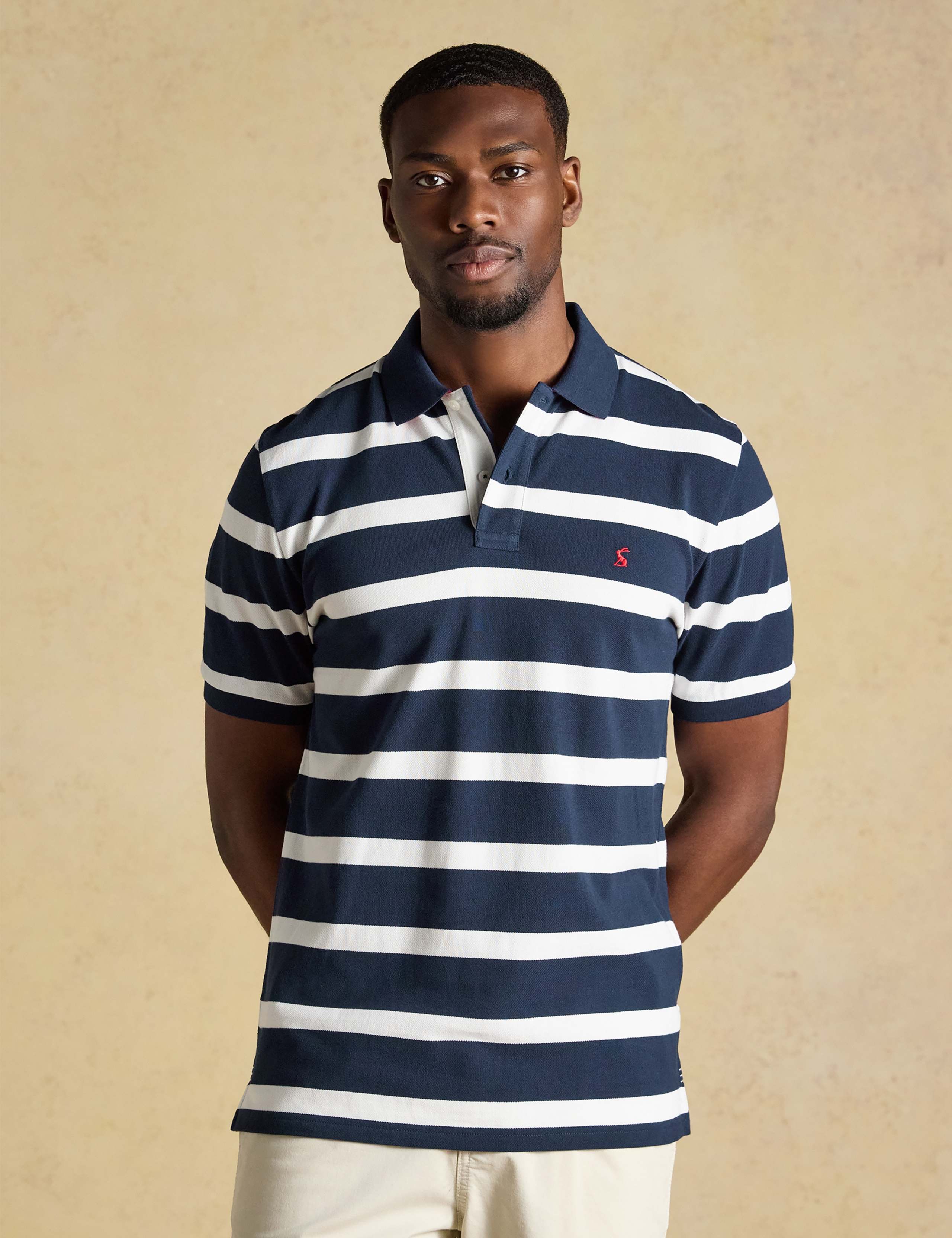 Pure Cotton Striped Polo Shirt