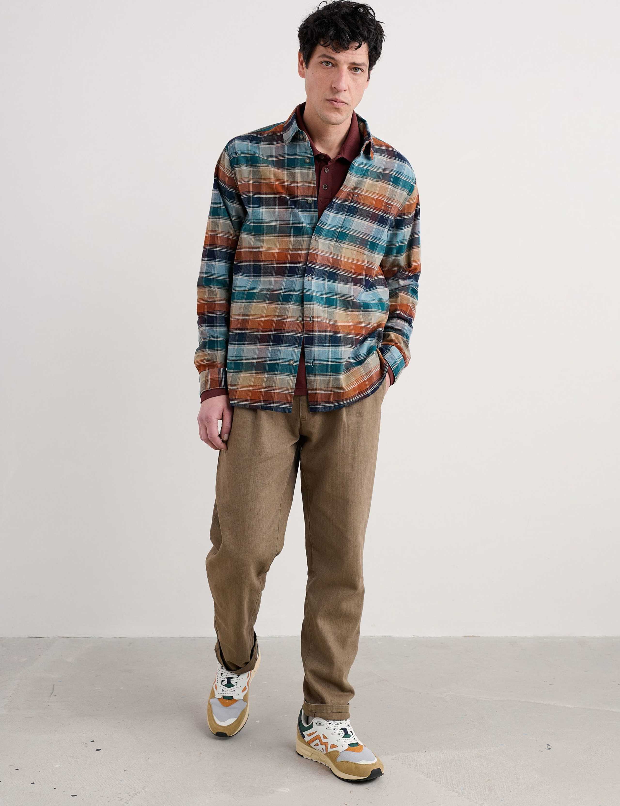 Relaxed Fit Pure Cotton Flannel Shirt
