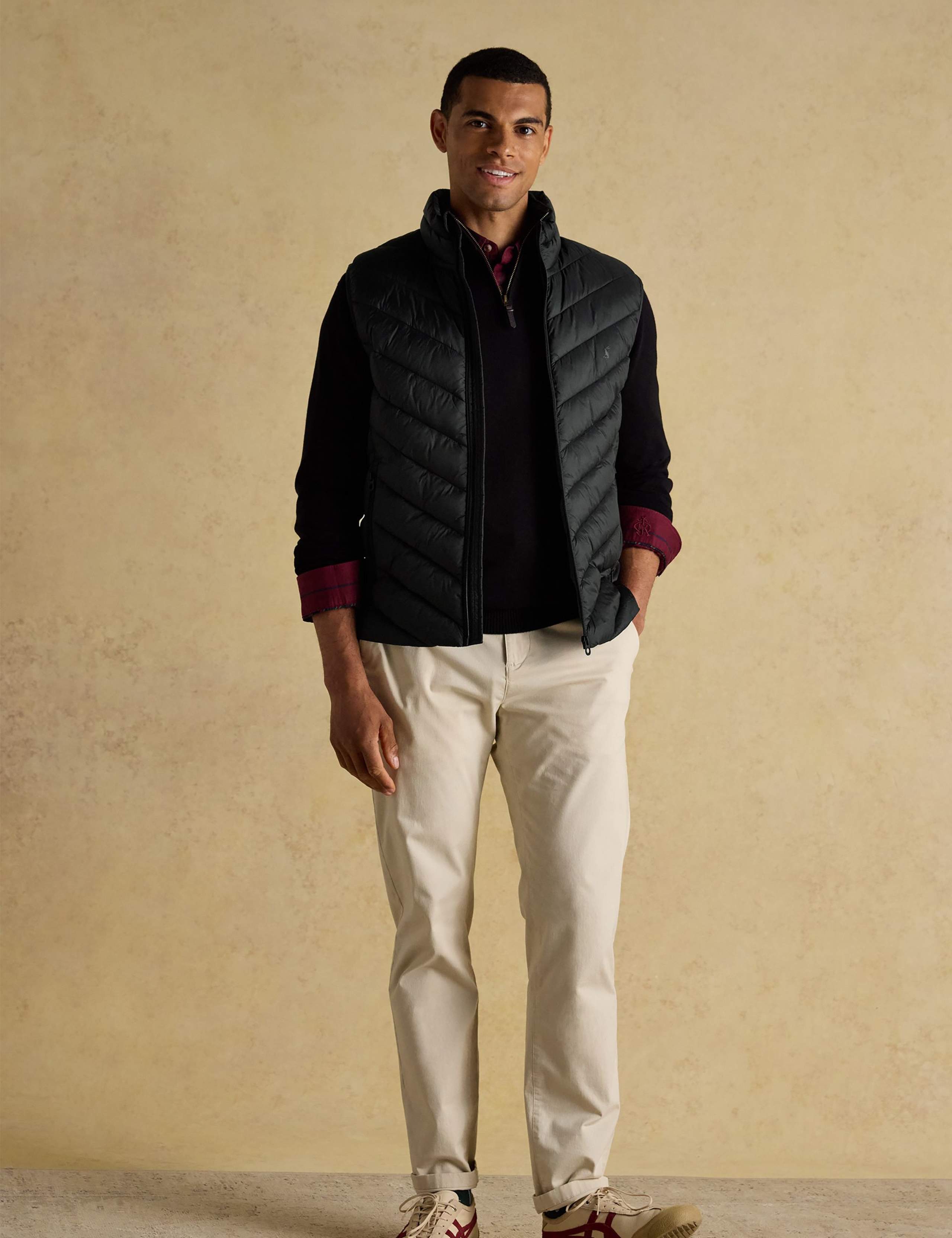 Quilted Funnel Neck Gilet