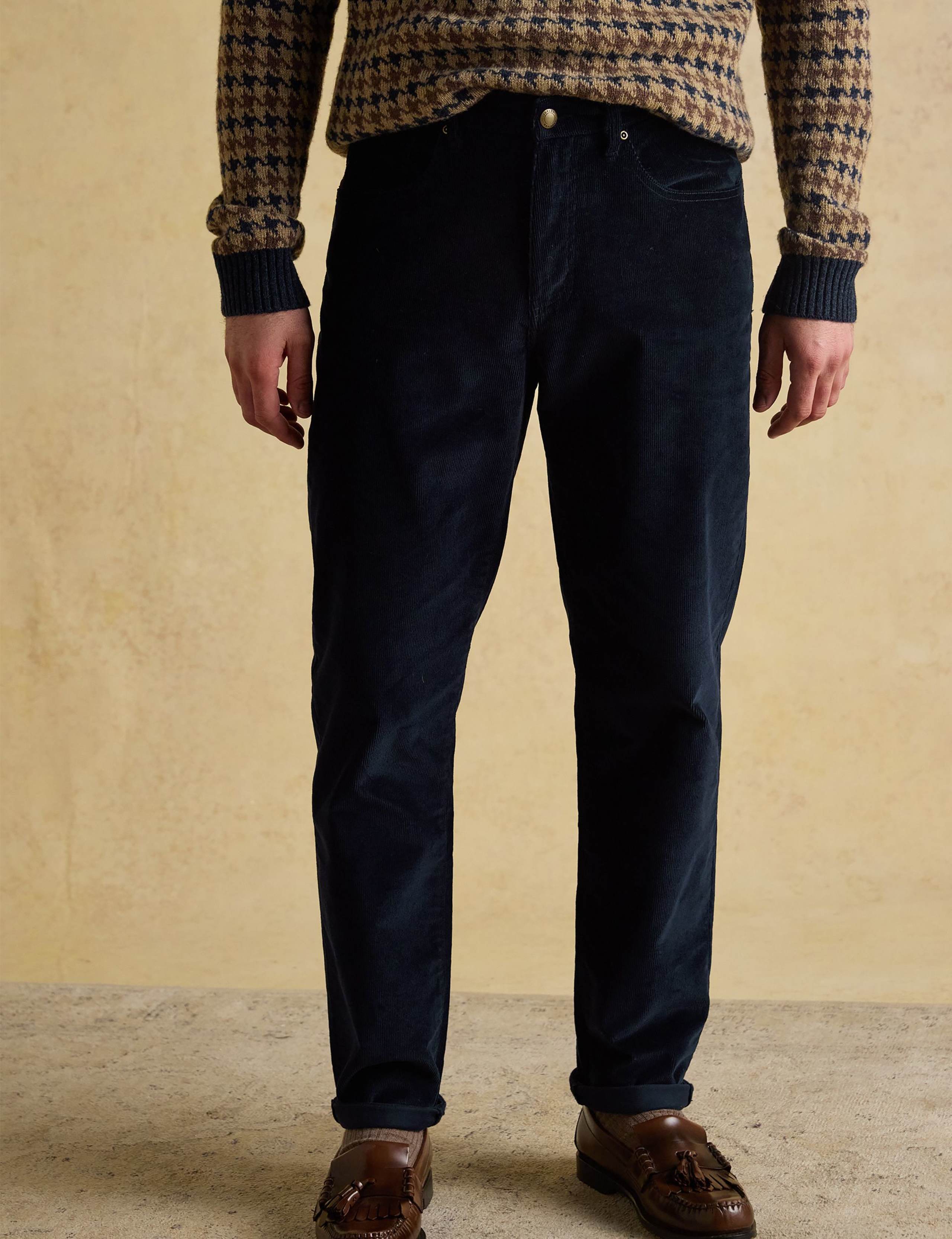 Regular Fit Cotton Rich Corduroy Trousers