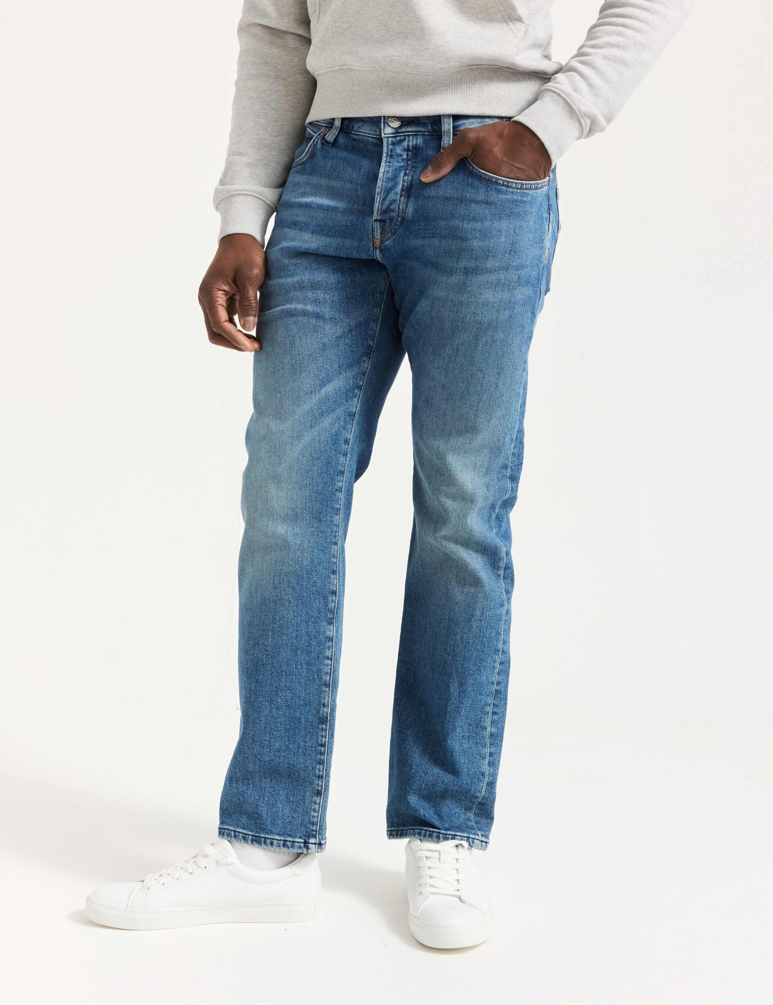 Straight Fit 5 Pocket Jeans