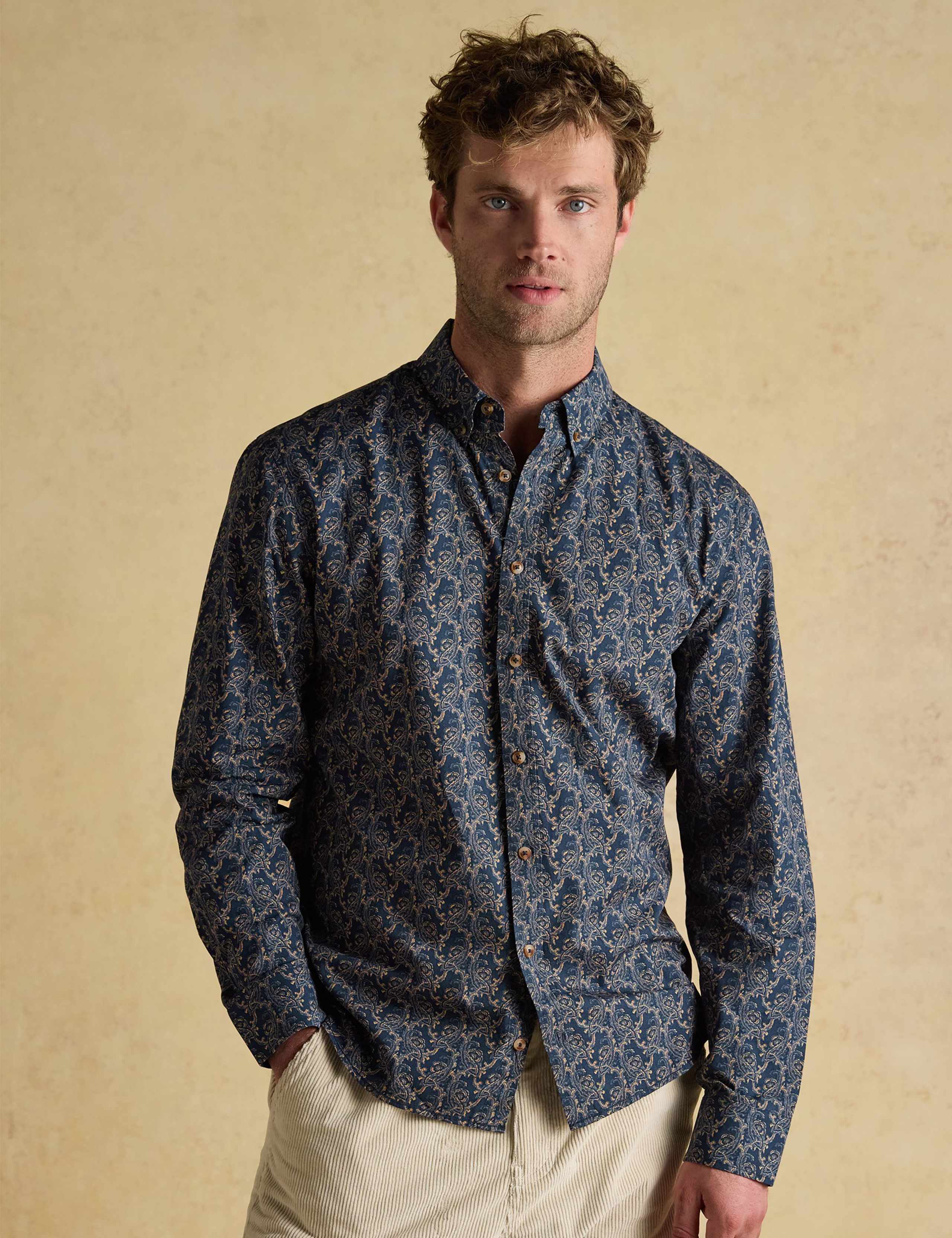 Regular Fit Pure Cotton Printed Shirt