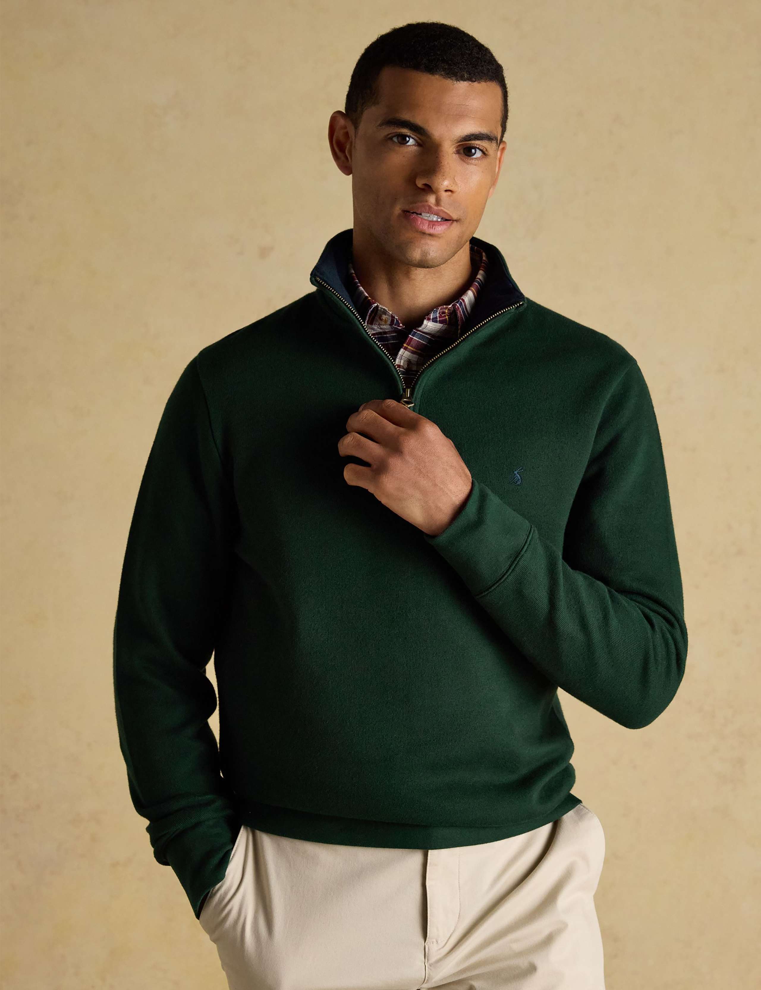 Cotton Half Zip Sweatshirt