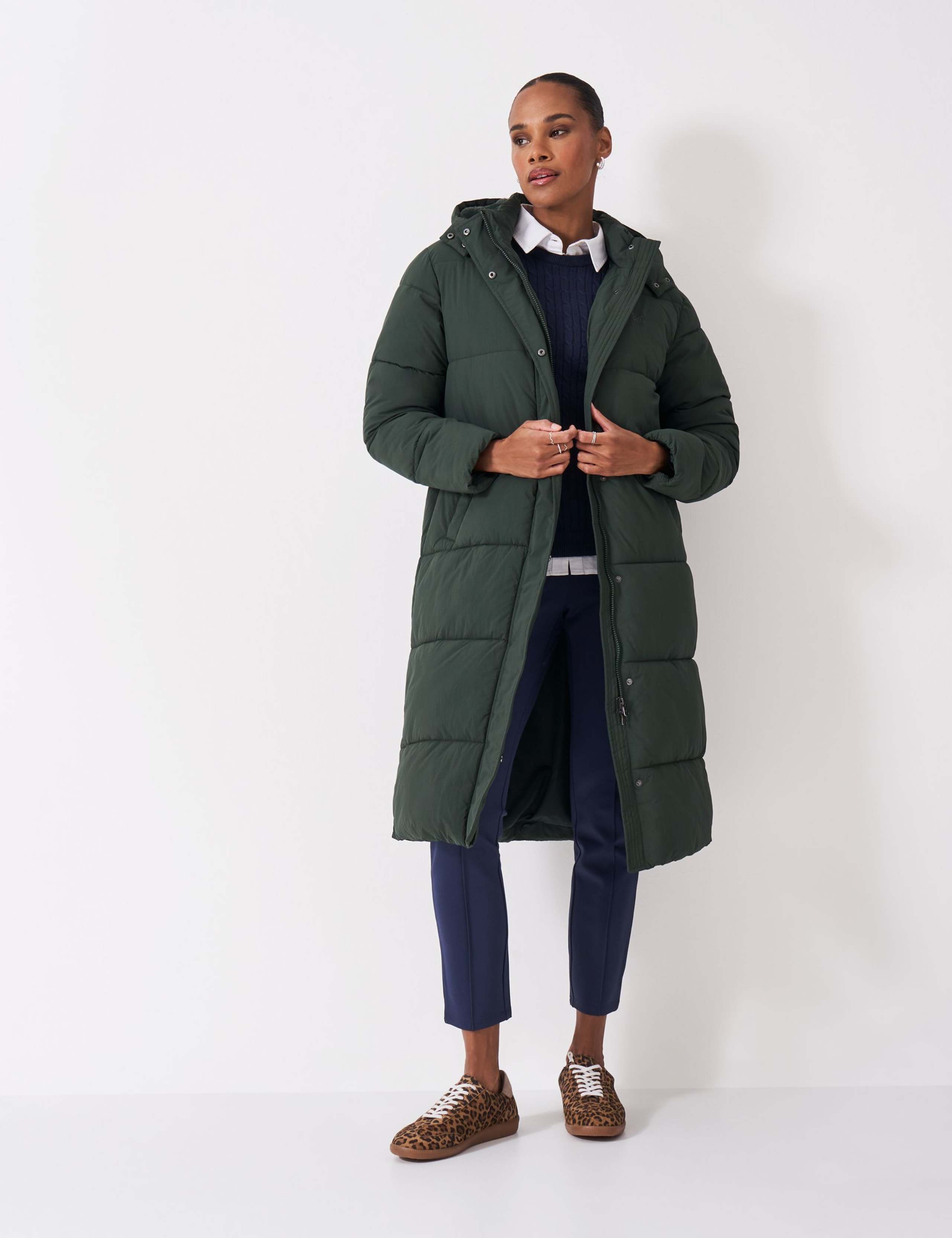 Padded Hooded Longline Puffer Coat