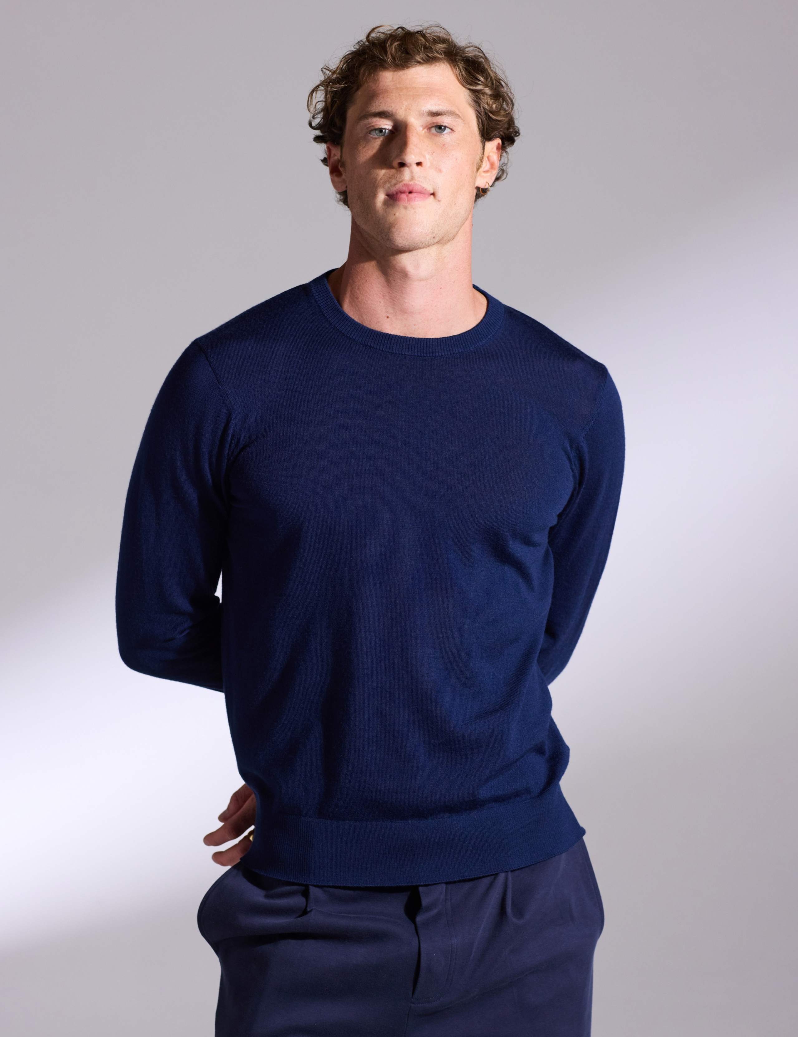 Pure Merino Wool Crew Neck Jumper
