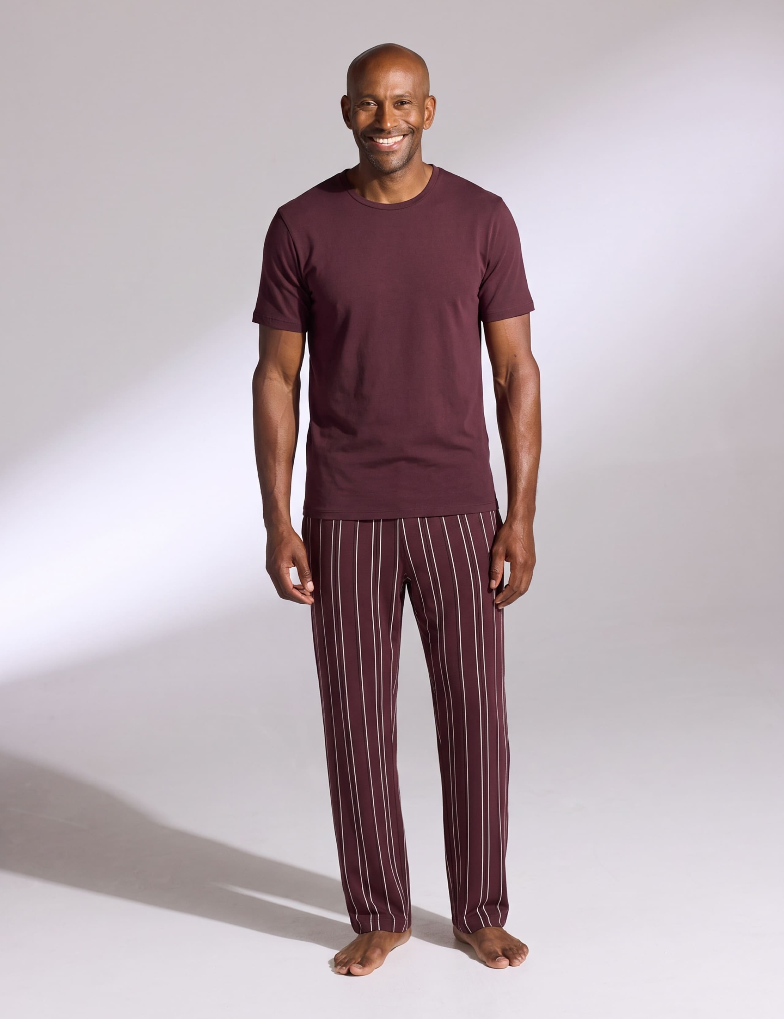 Cotton Blend Striped Pyjama Set