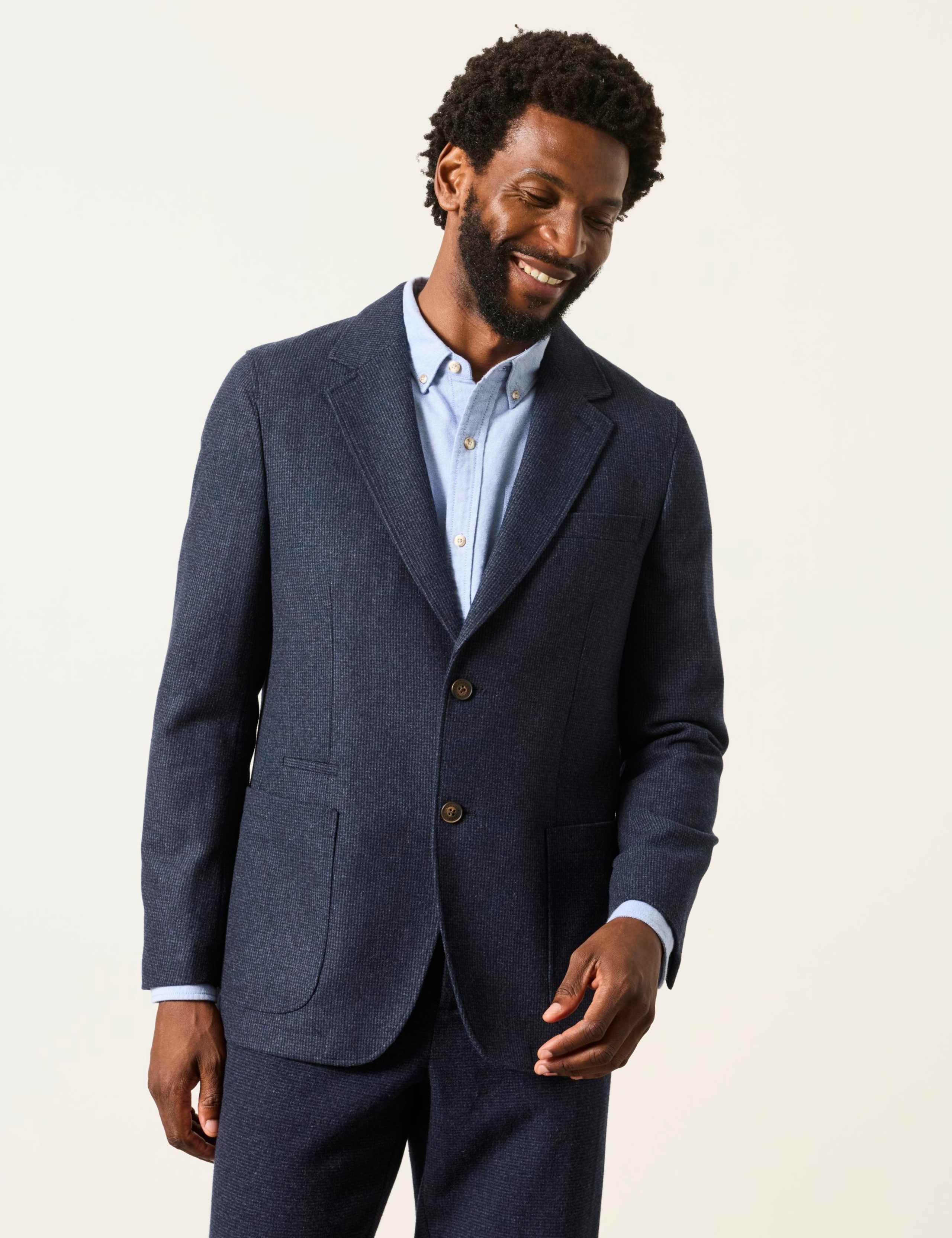 Wool Rich Check Blazer