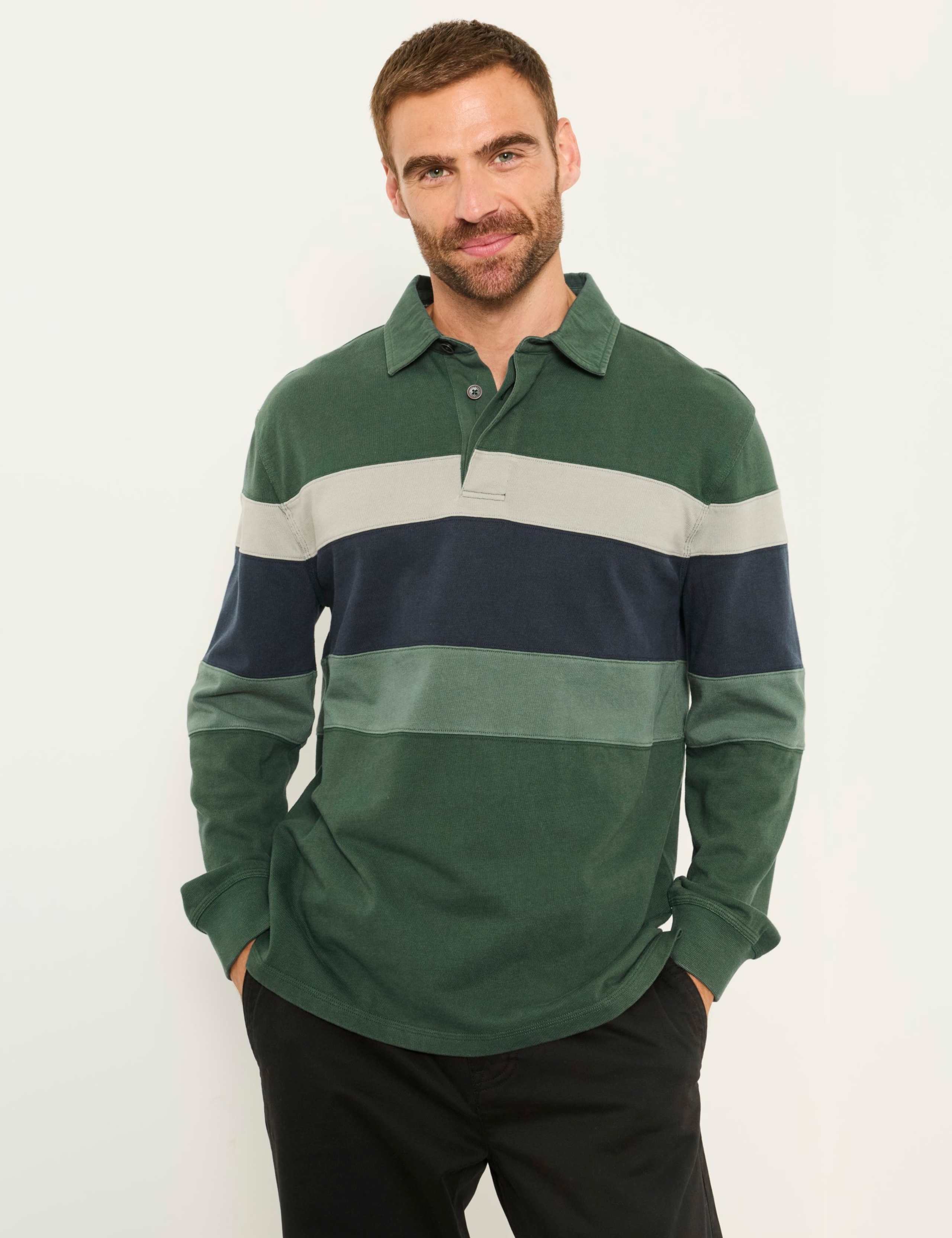 Pure Cotton Striped Rugby Shirt