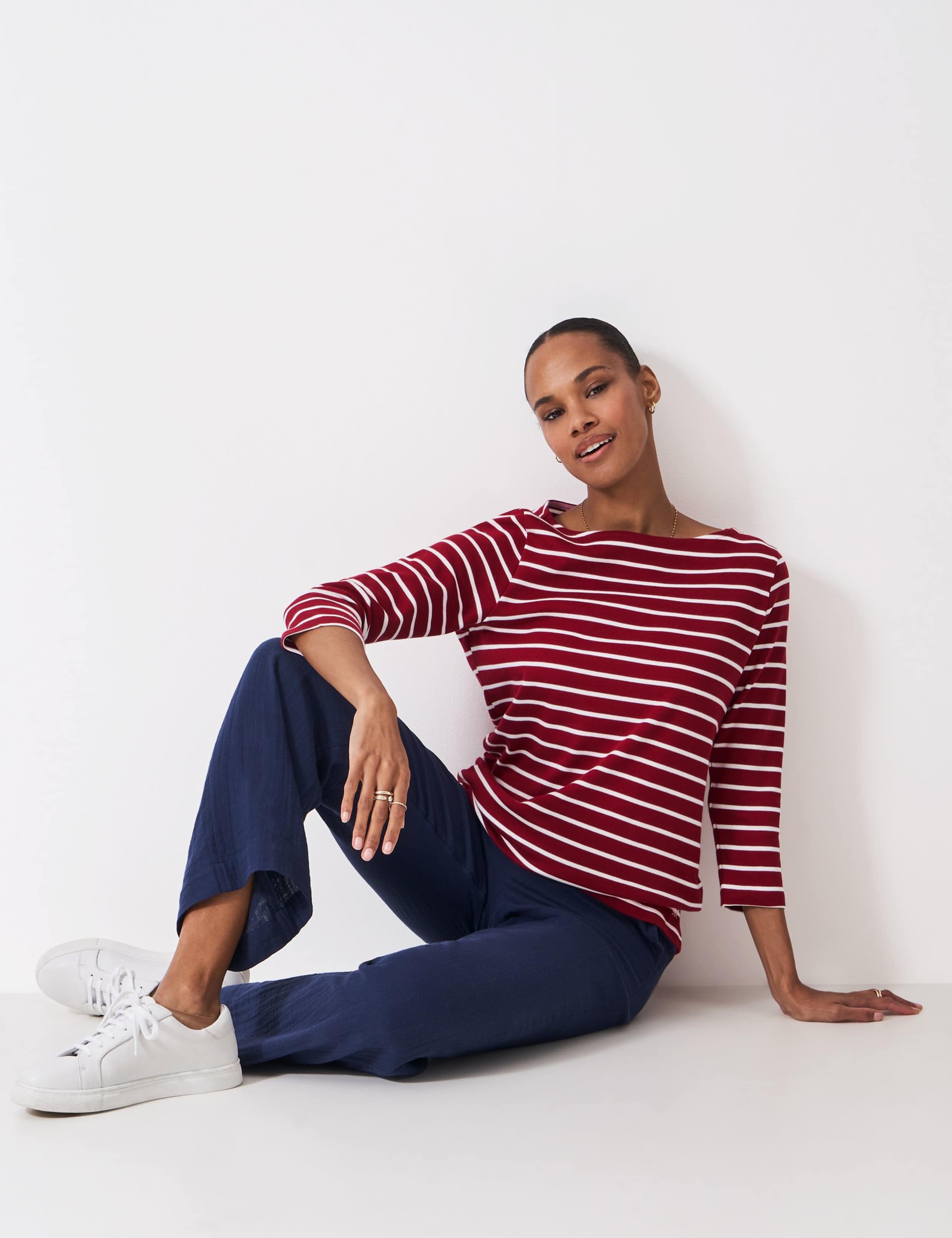 Pure Cotton Striped Top