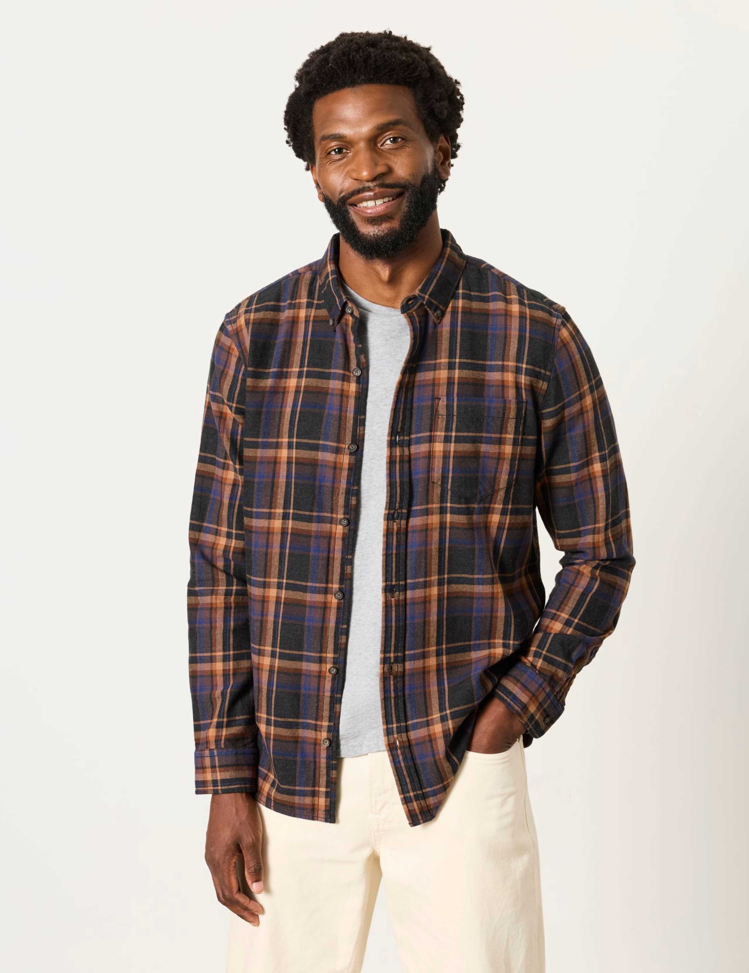 Regular Fit Pure Cotton Check Shirt