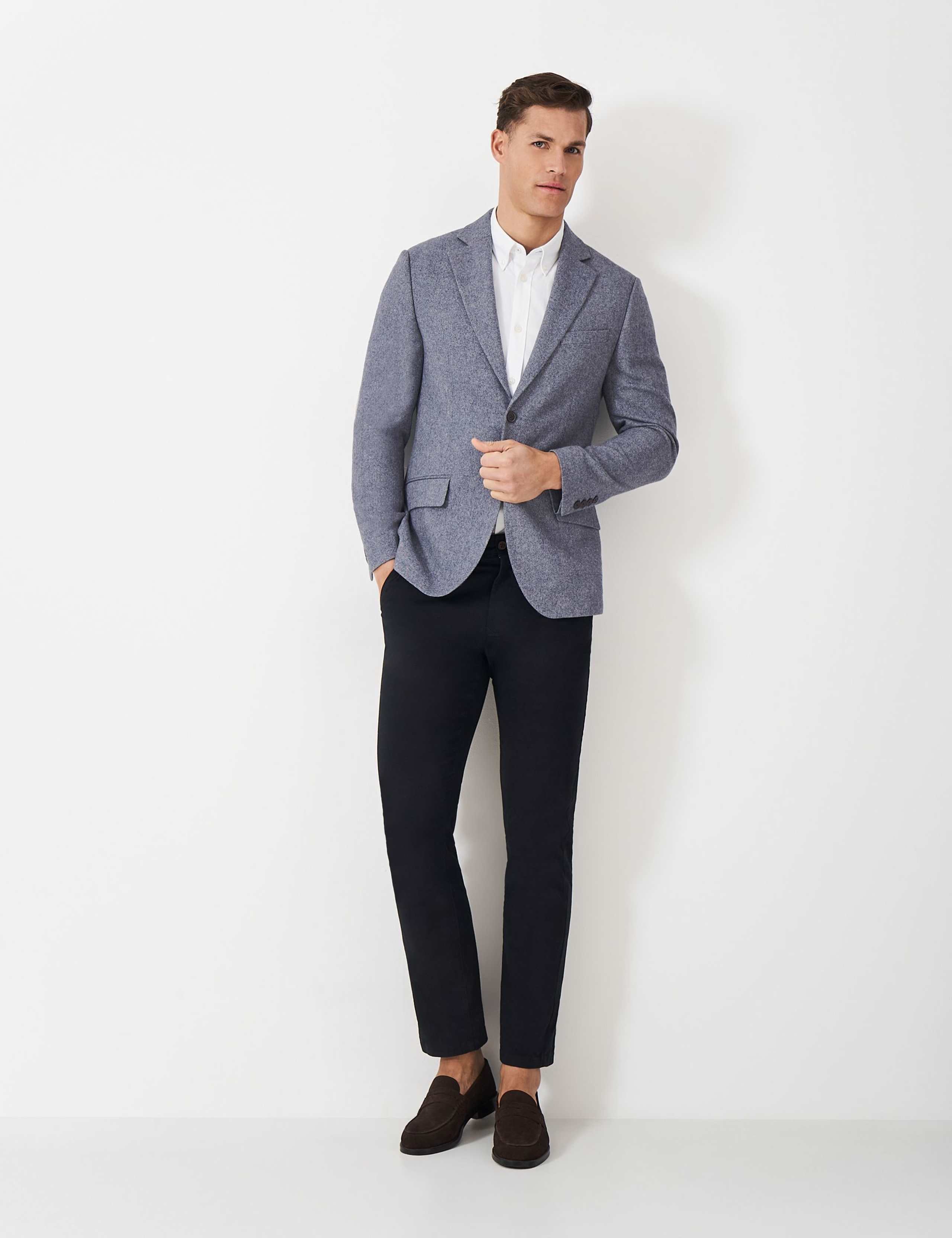 Regular Fit Wool-Blend Tweed Blazer