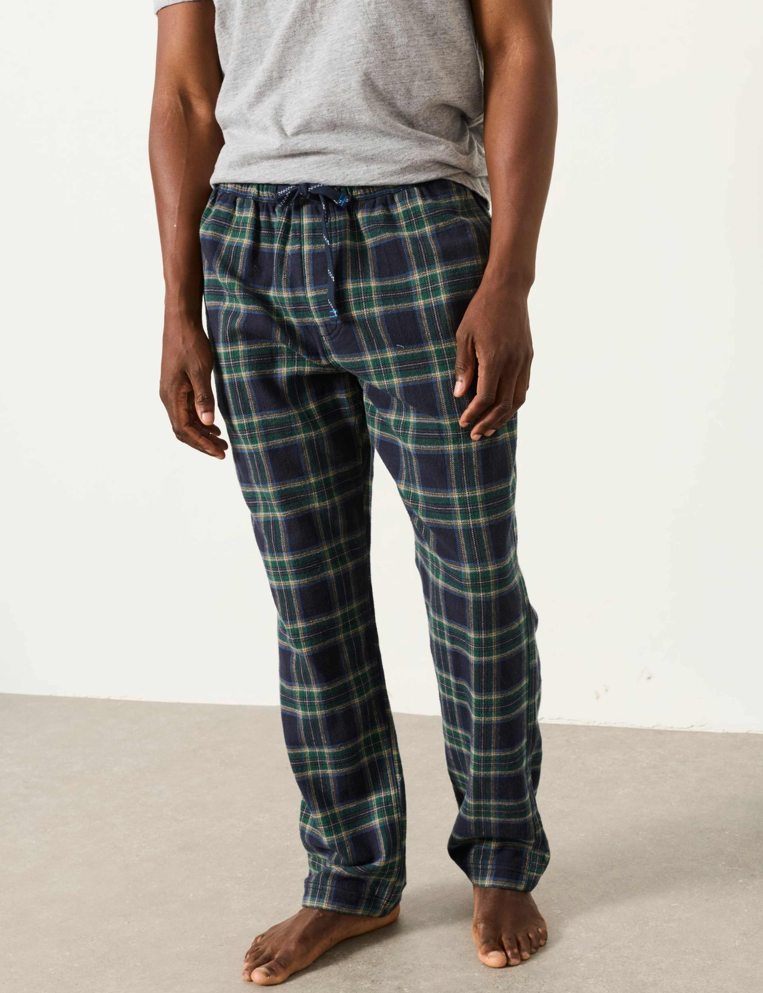 Pure Cotton Checked Pyjama Bottoms