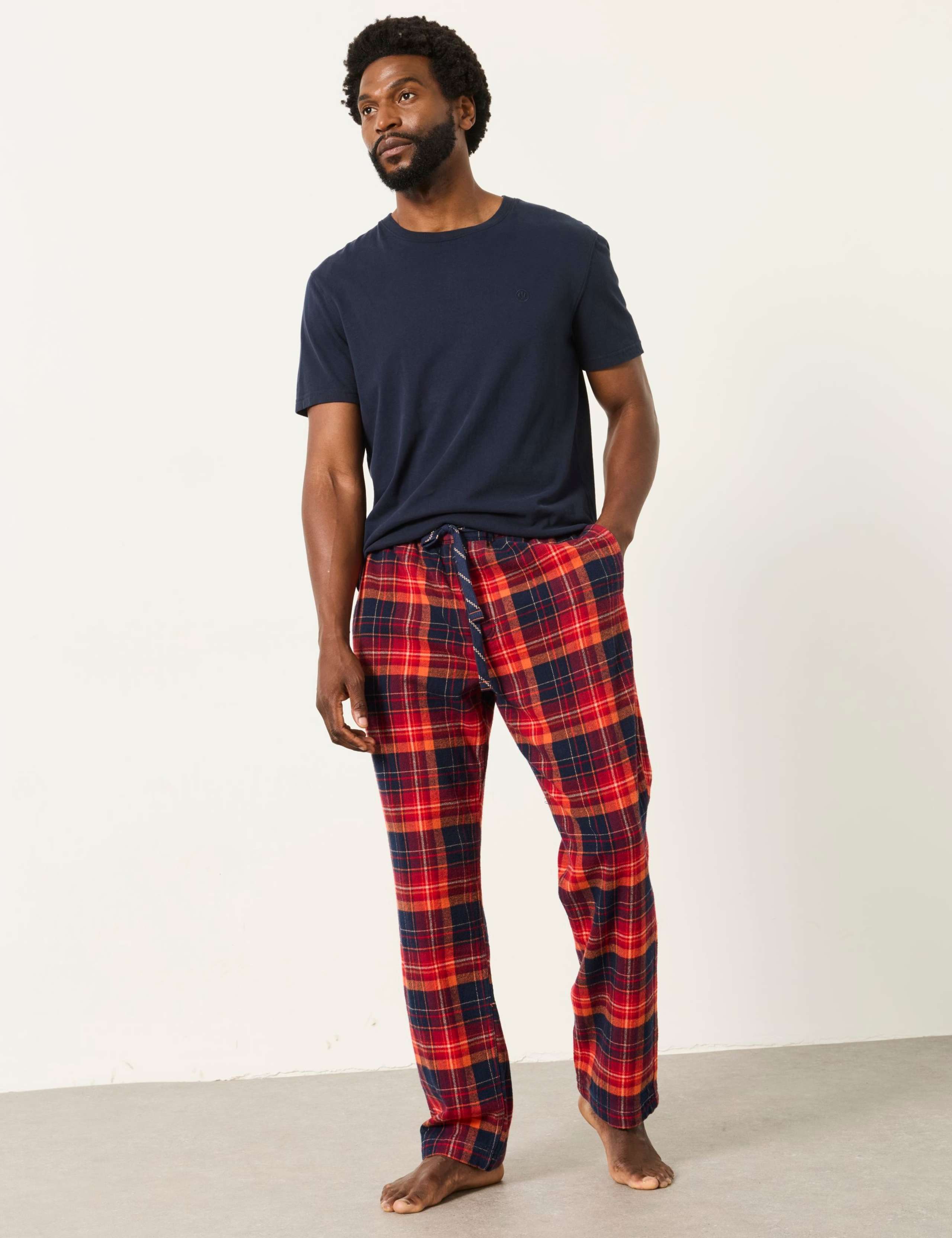 Pure Cotton Checked Pyjama Bottoms