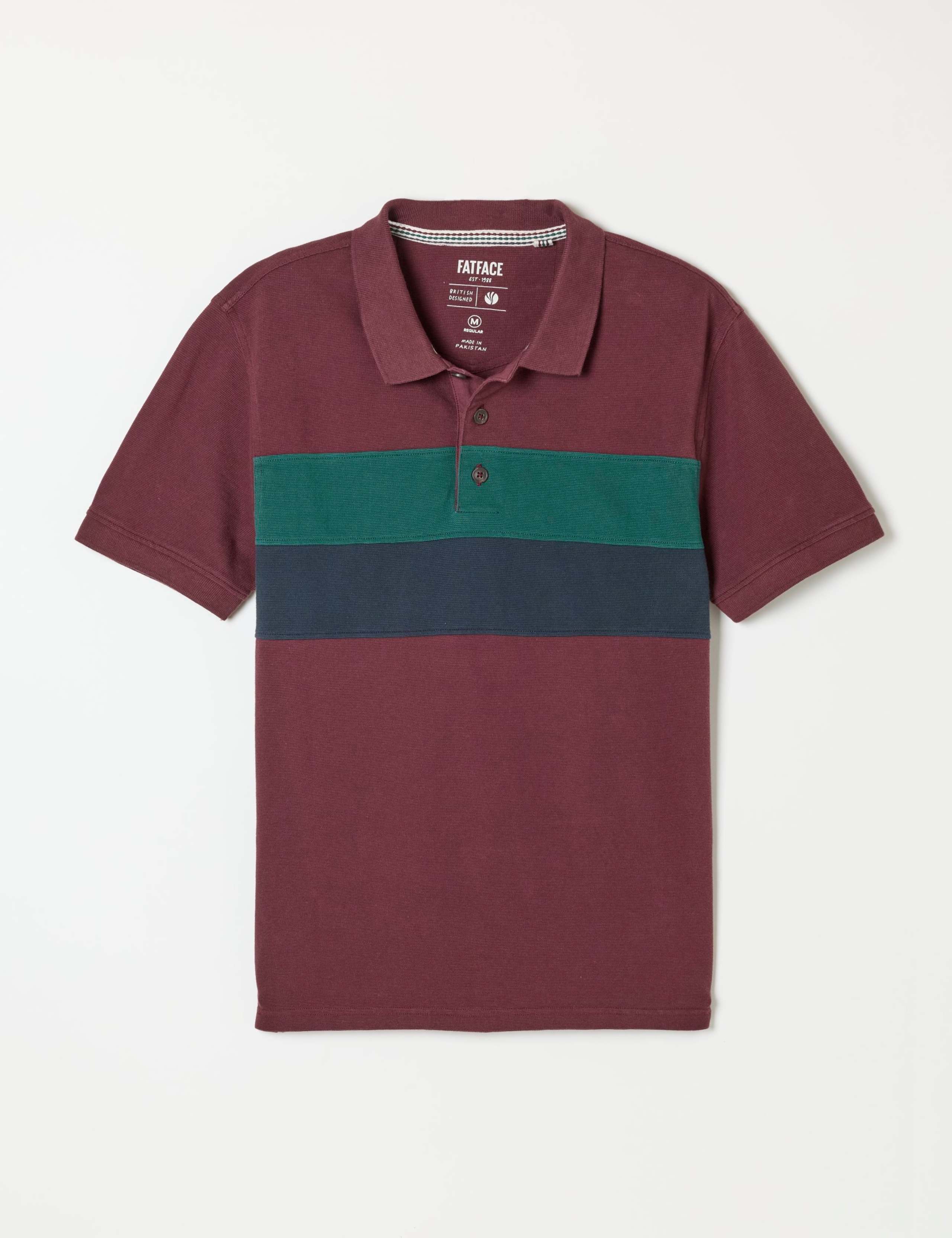 Clifton Colour Block Pure Cotton Pique Polo