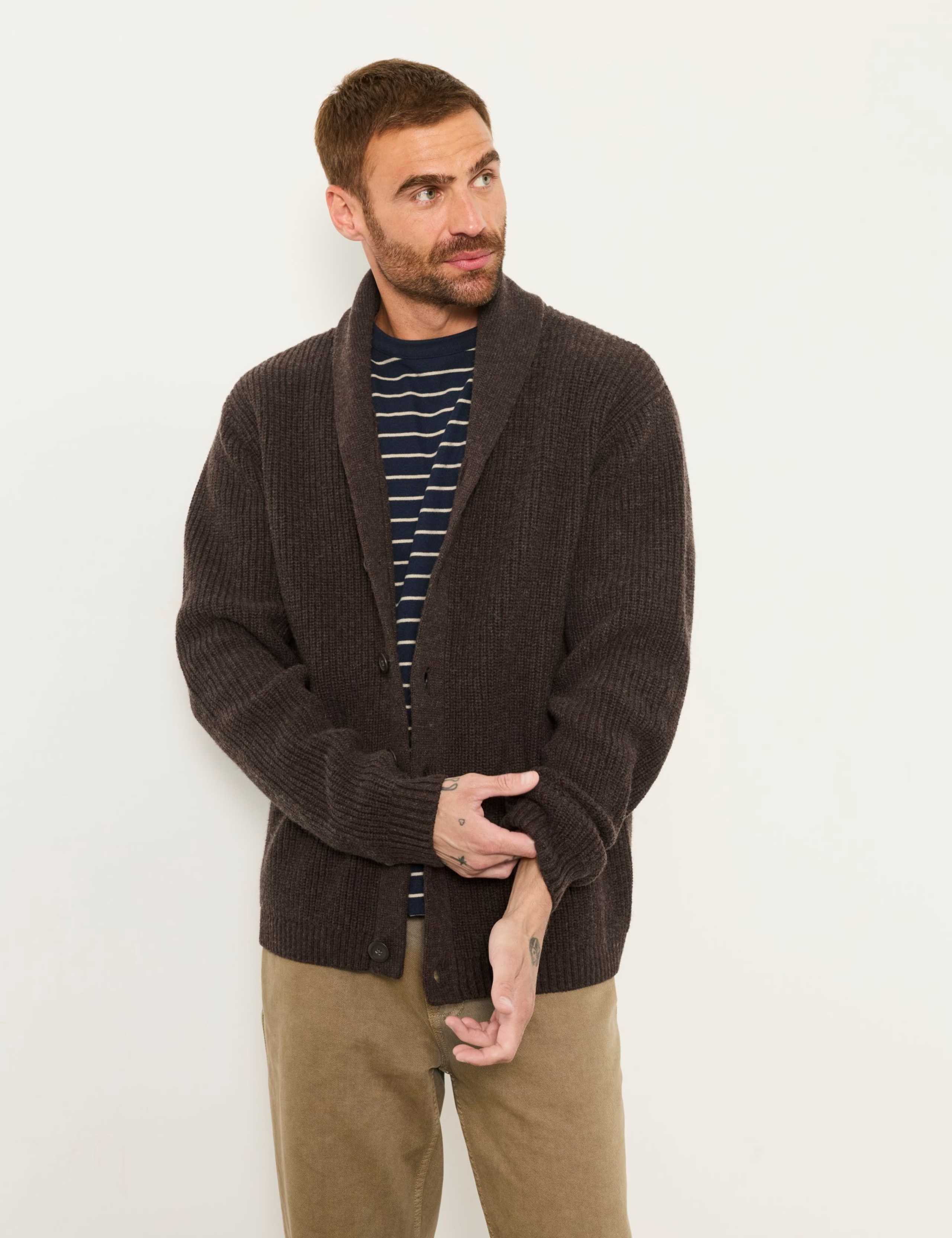 Cotton Rich Shawl Neck Cardigan