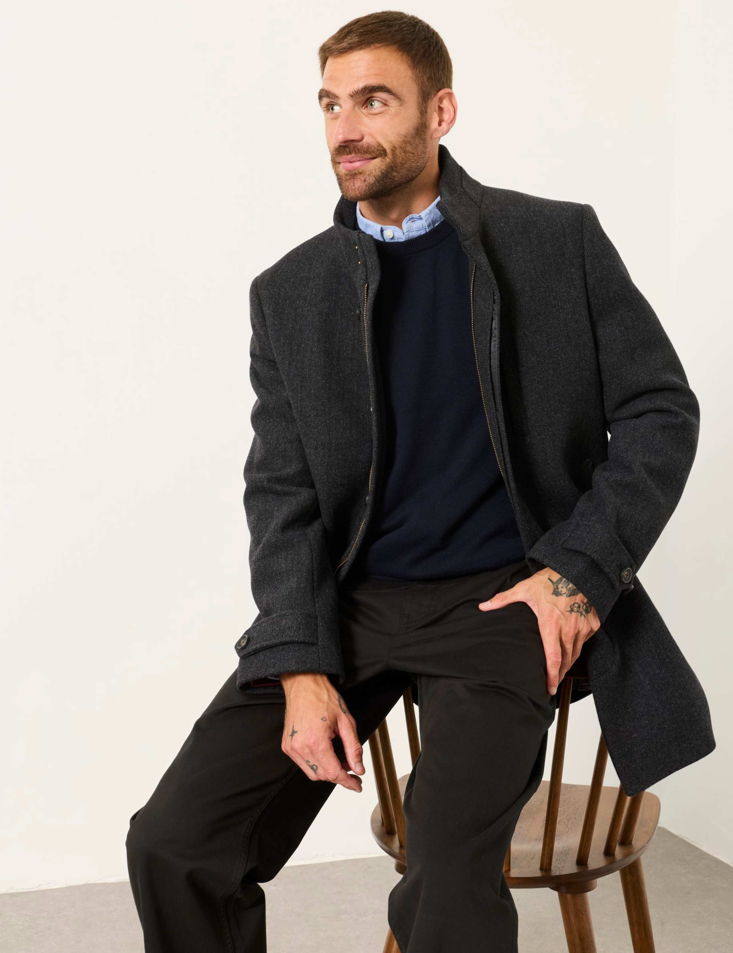 Wool Blend Overcoat