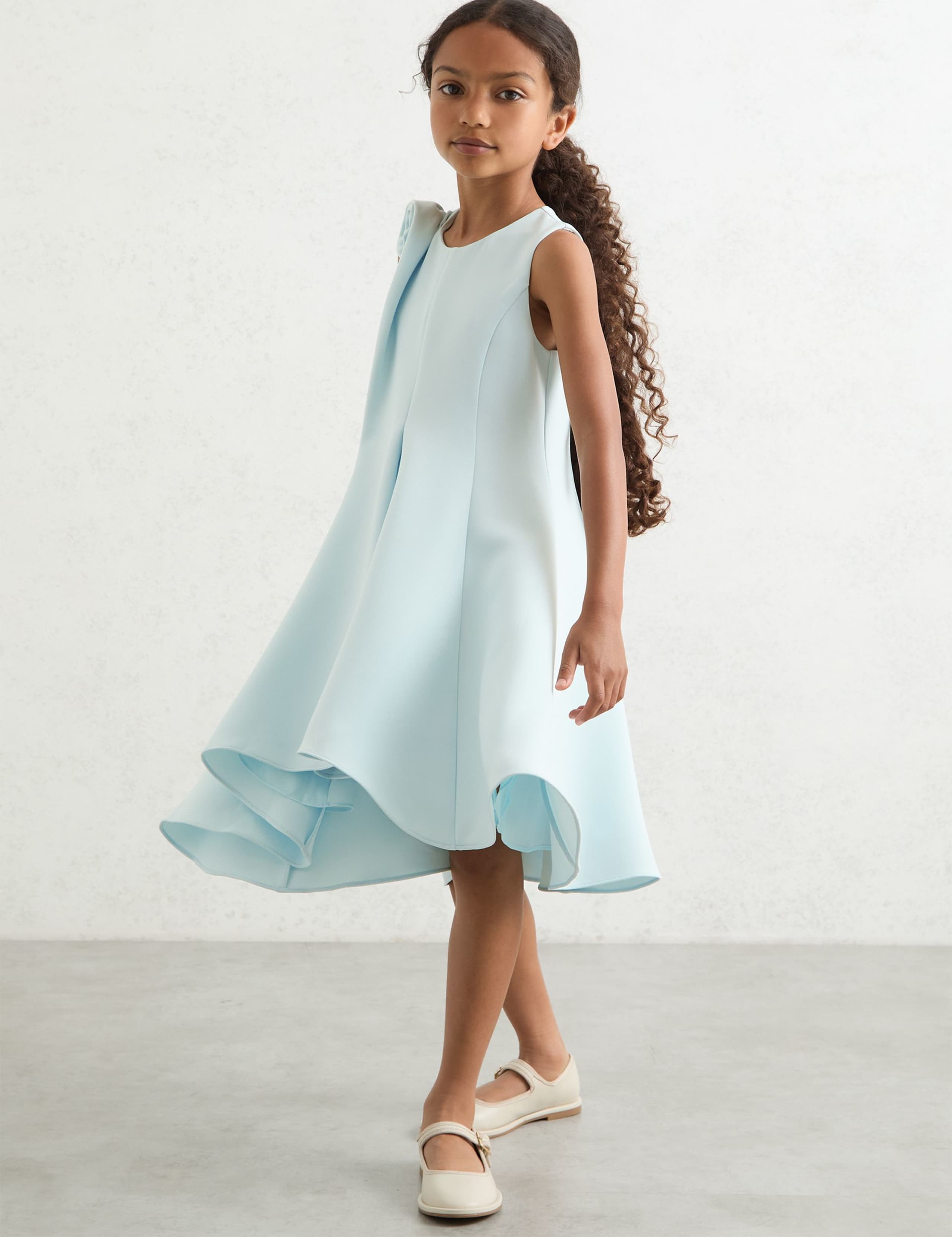 Flower Detail Dress (4-14 Yrs)