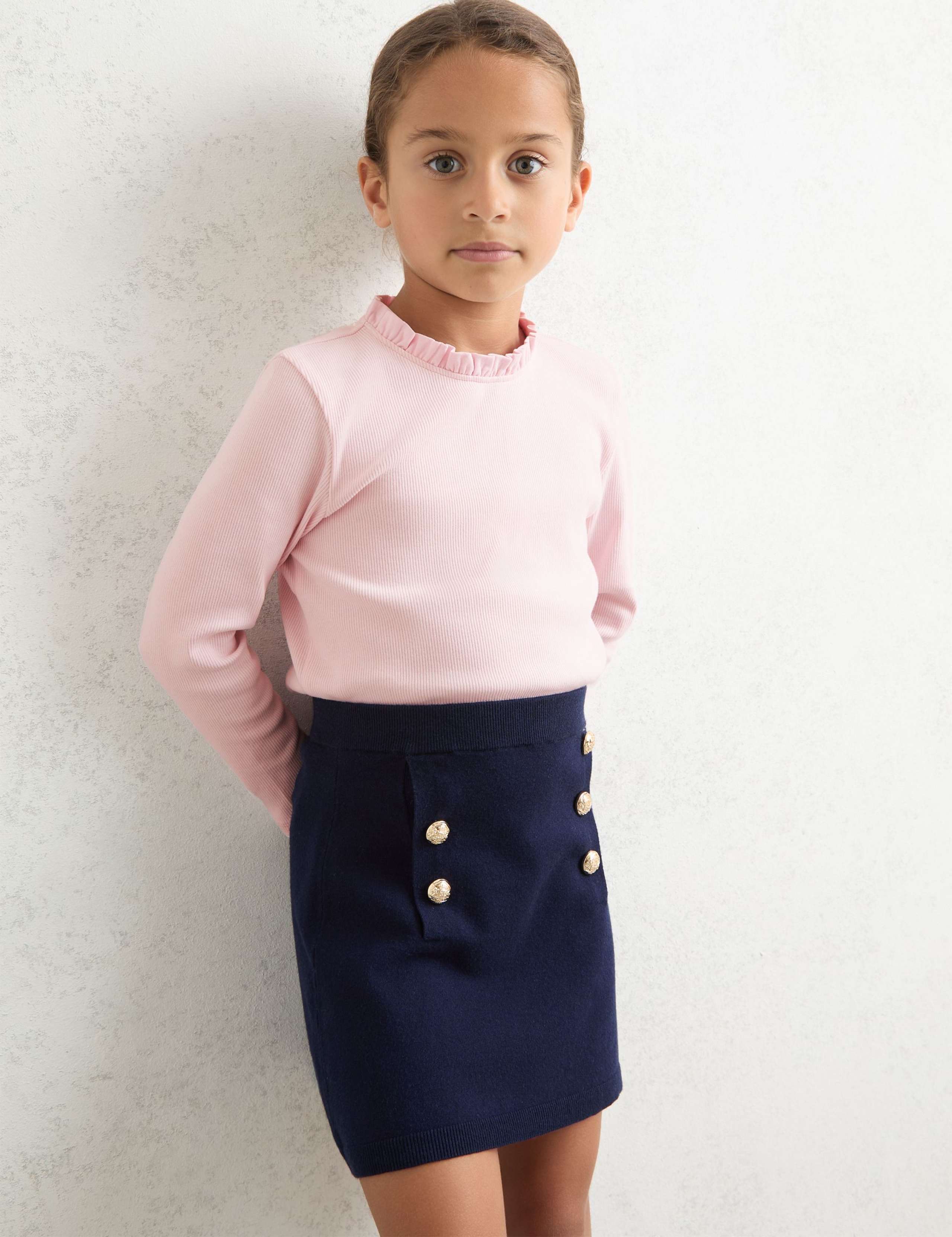 Cotton Rich Ribbed Top (3-14 Yrs)