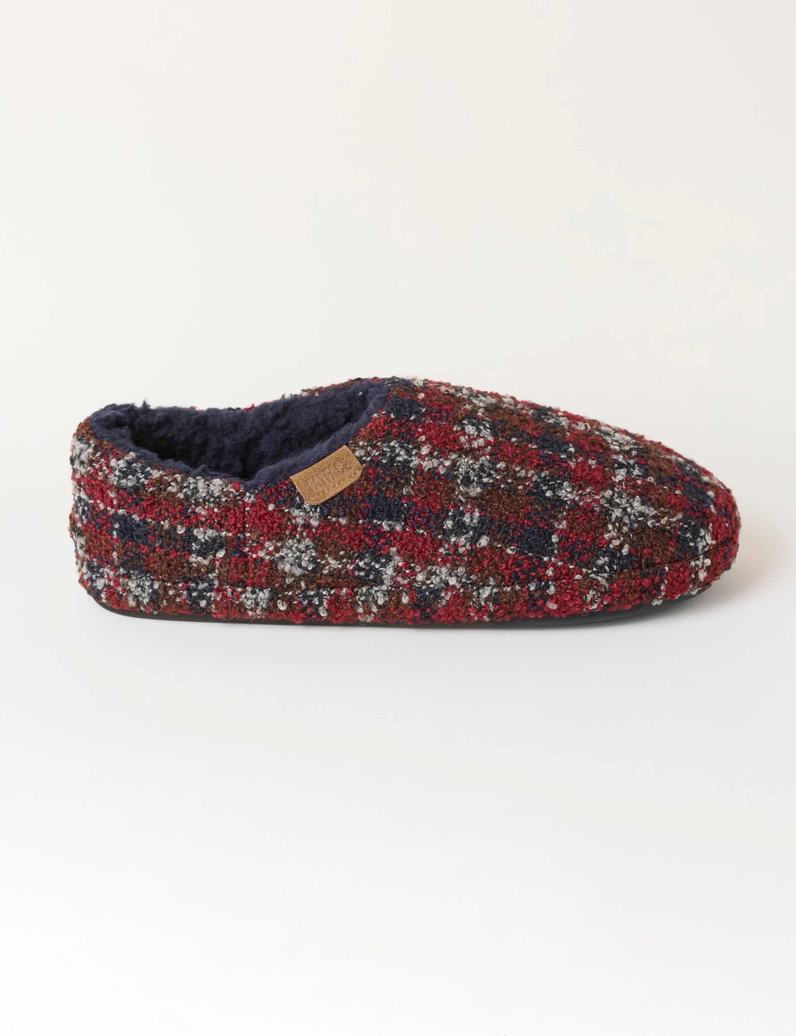 Checked Mule Slippers
