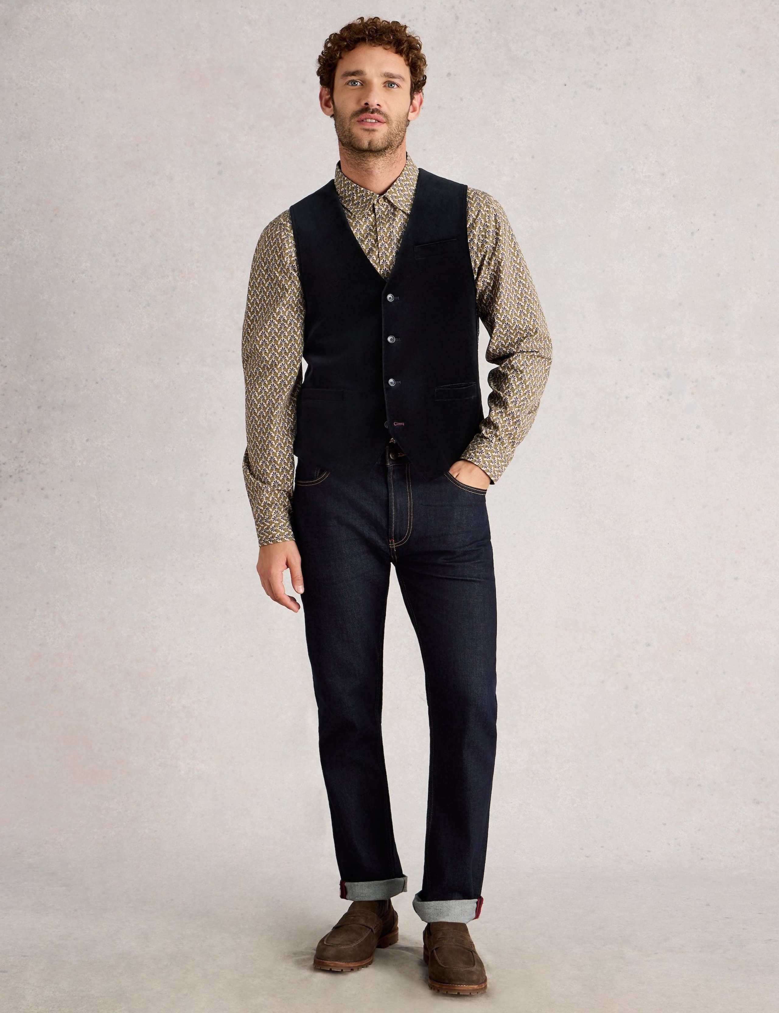 Regular Fit Velvet Waistcoat