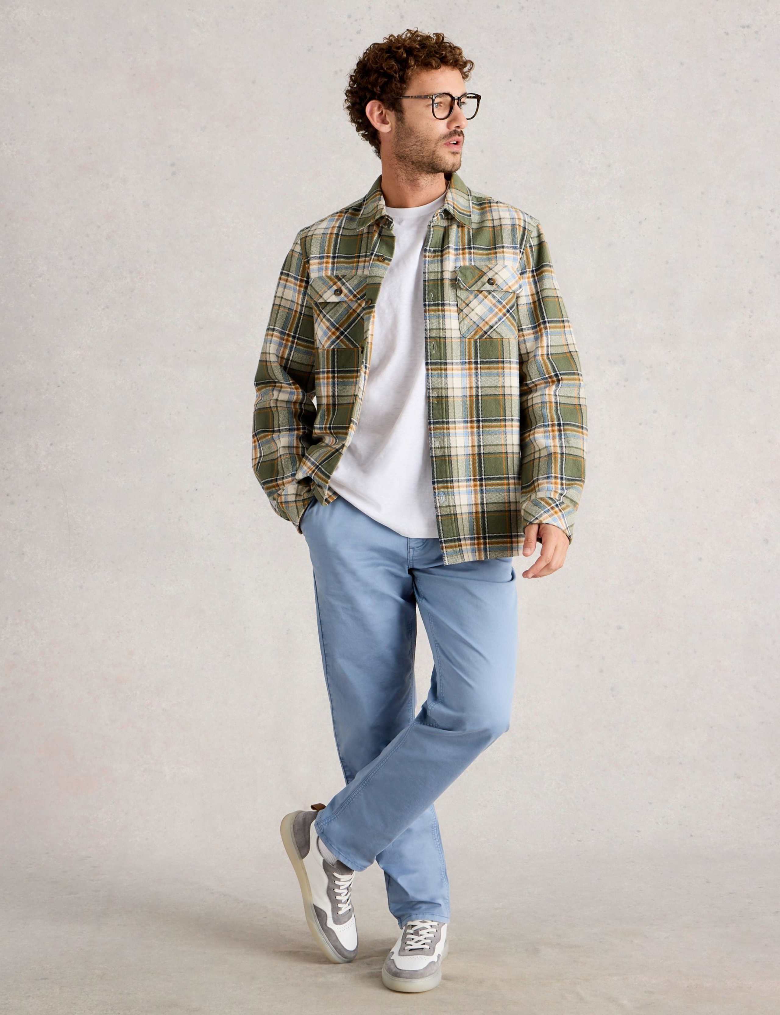 Regular Fit Cotton Rich Chinos