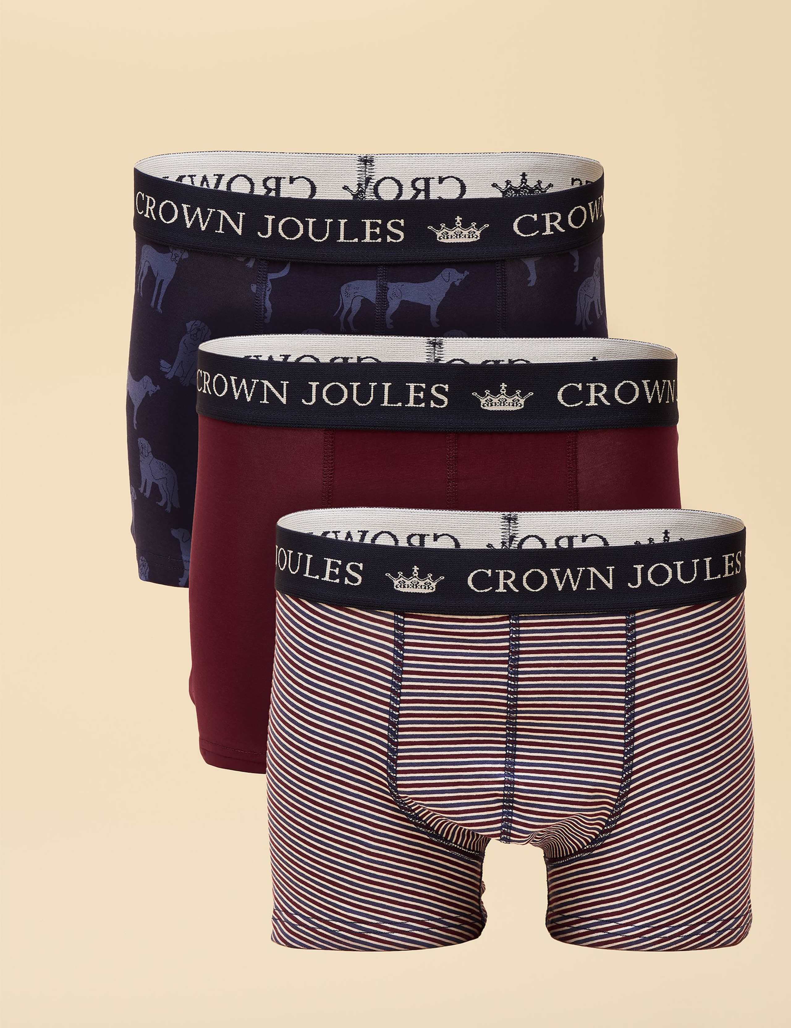 3pk Cotton Rich Jersey Printed Boxers