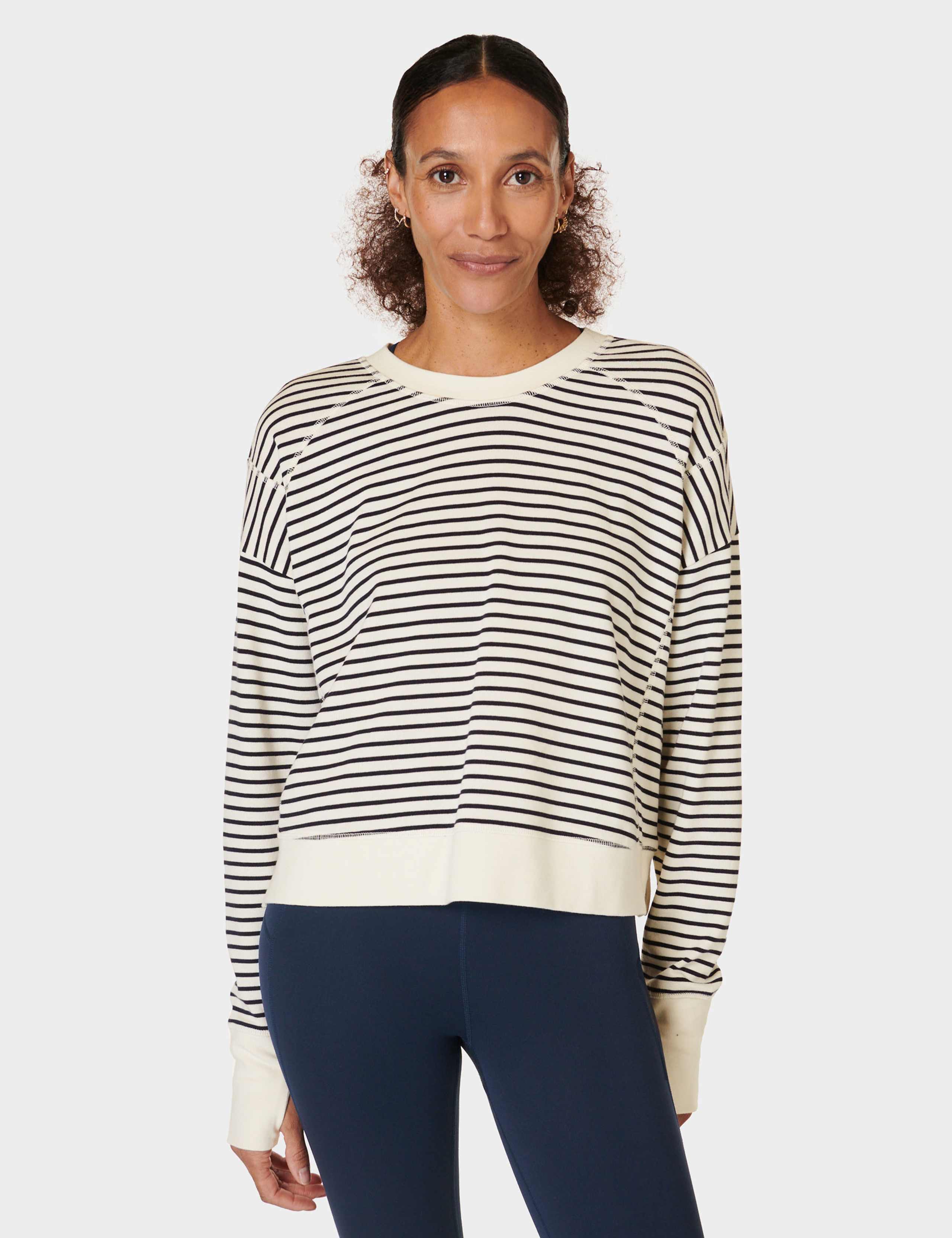 After Class Cotton Blend Crop Sweatshirt