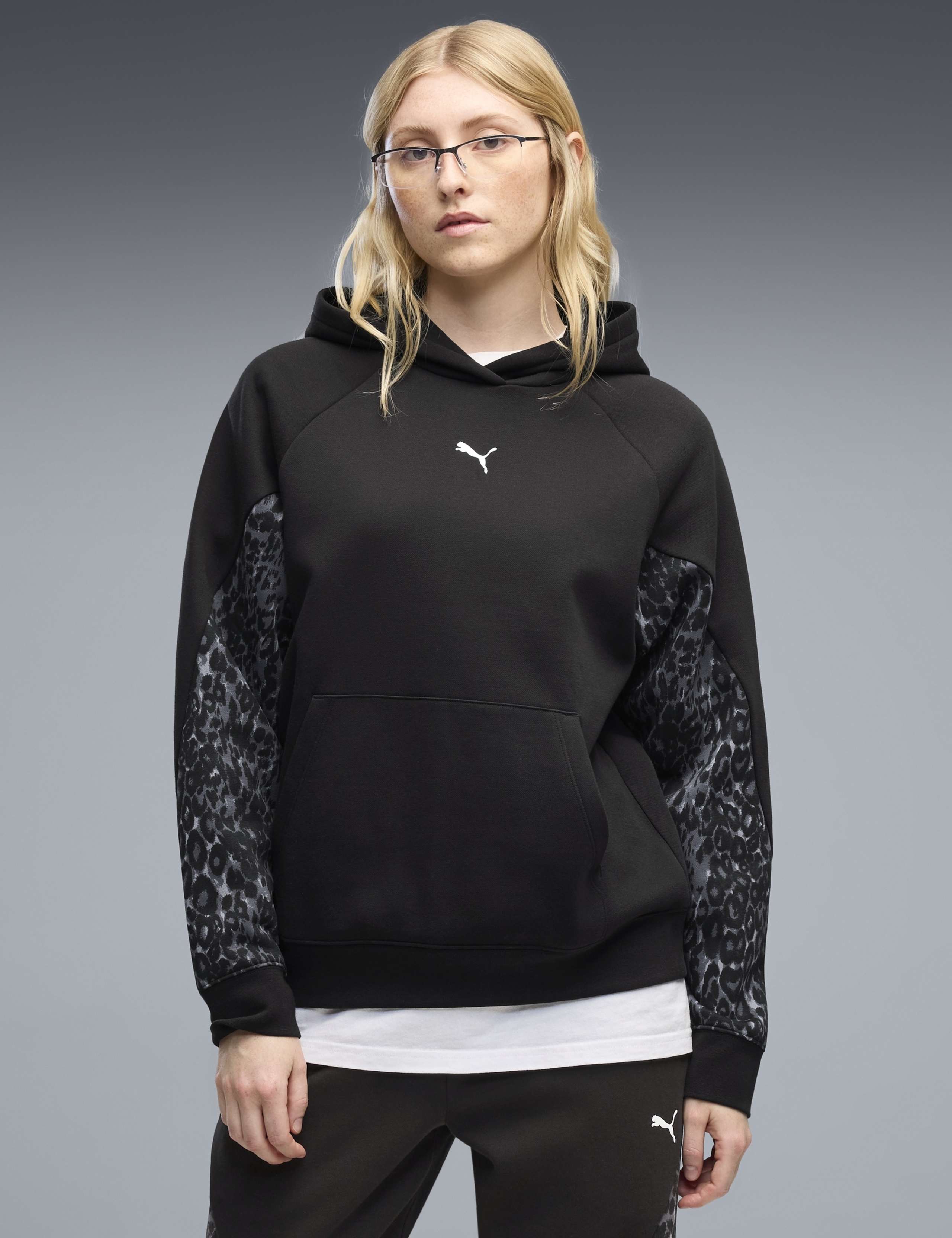 Sport Animal Print Fleece Hoodie