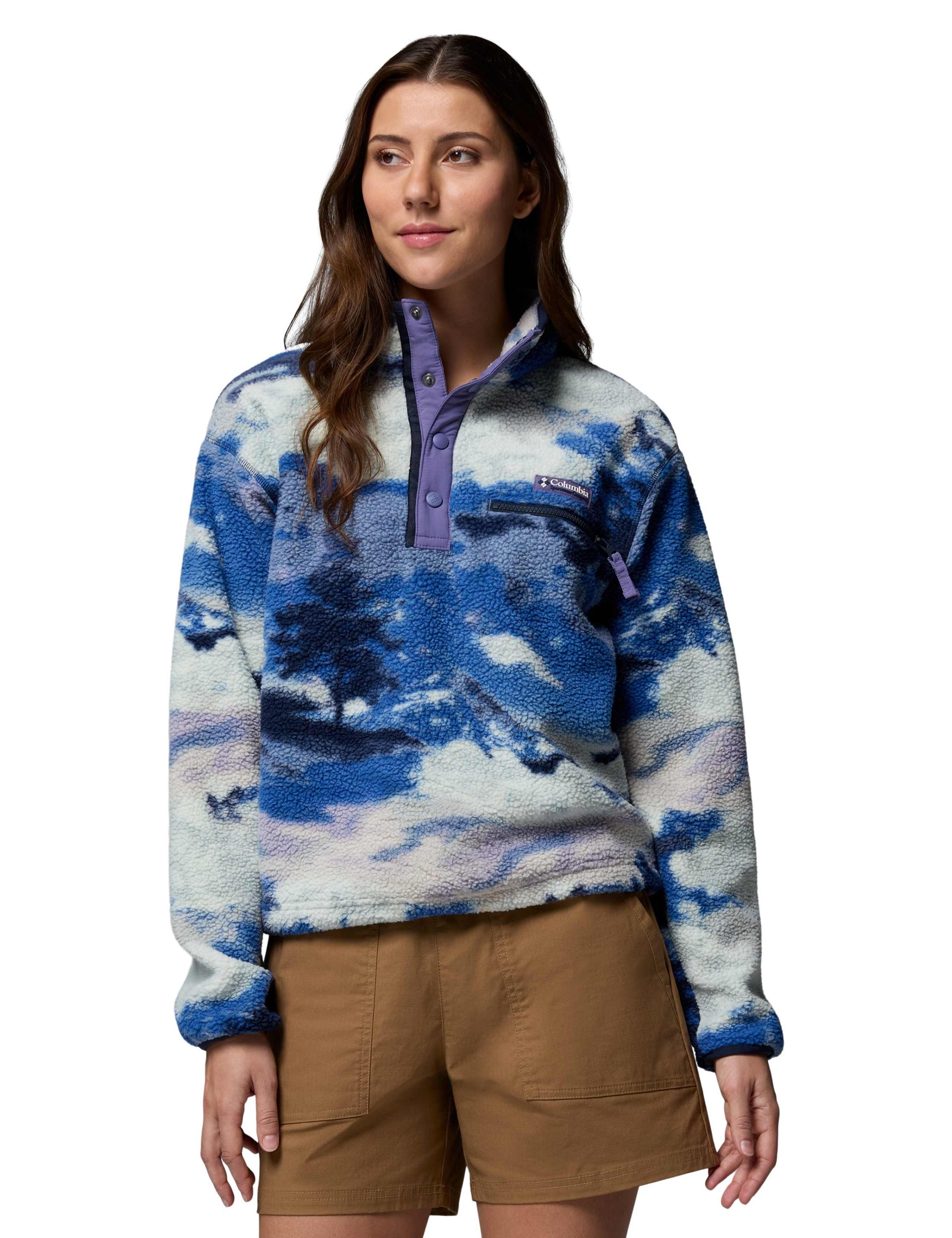 Helvetia II Printed Cropped Fleece Jacket